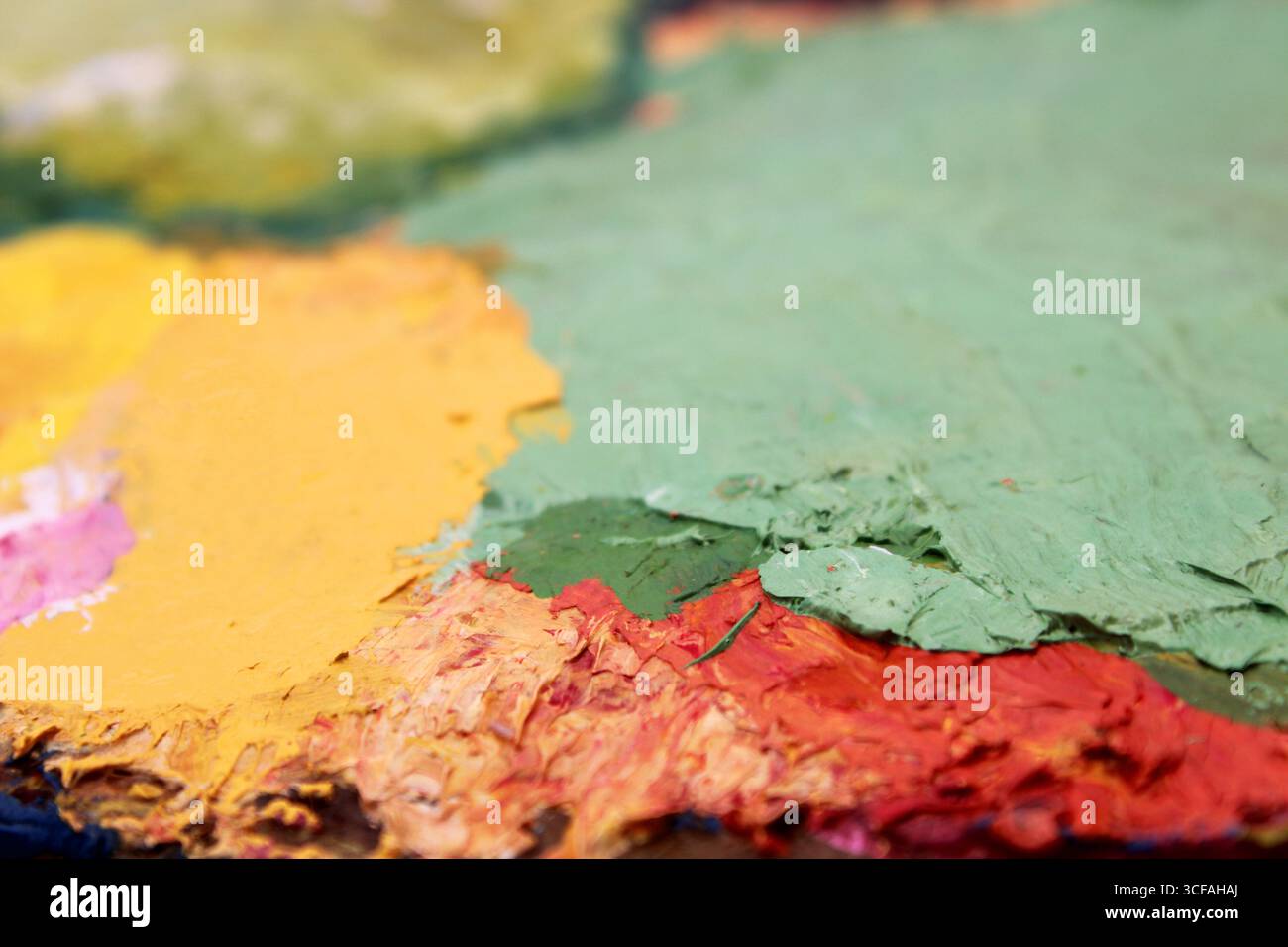 Bunte Ölflecken, Hintergründe und Texturen Stockfoto