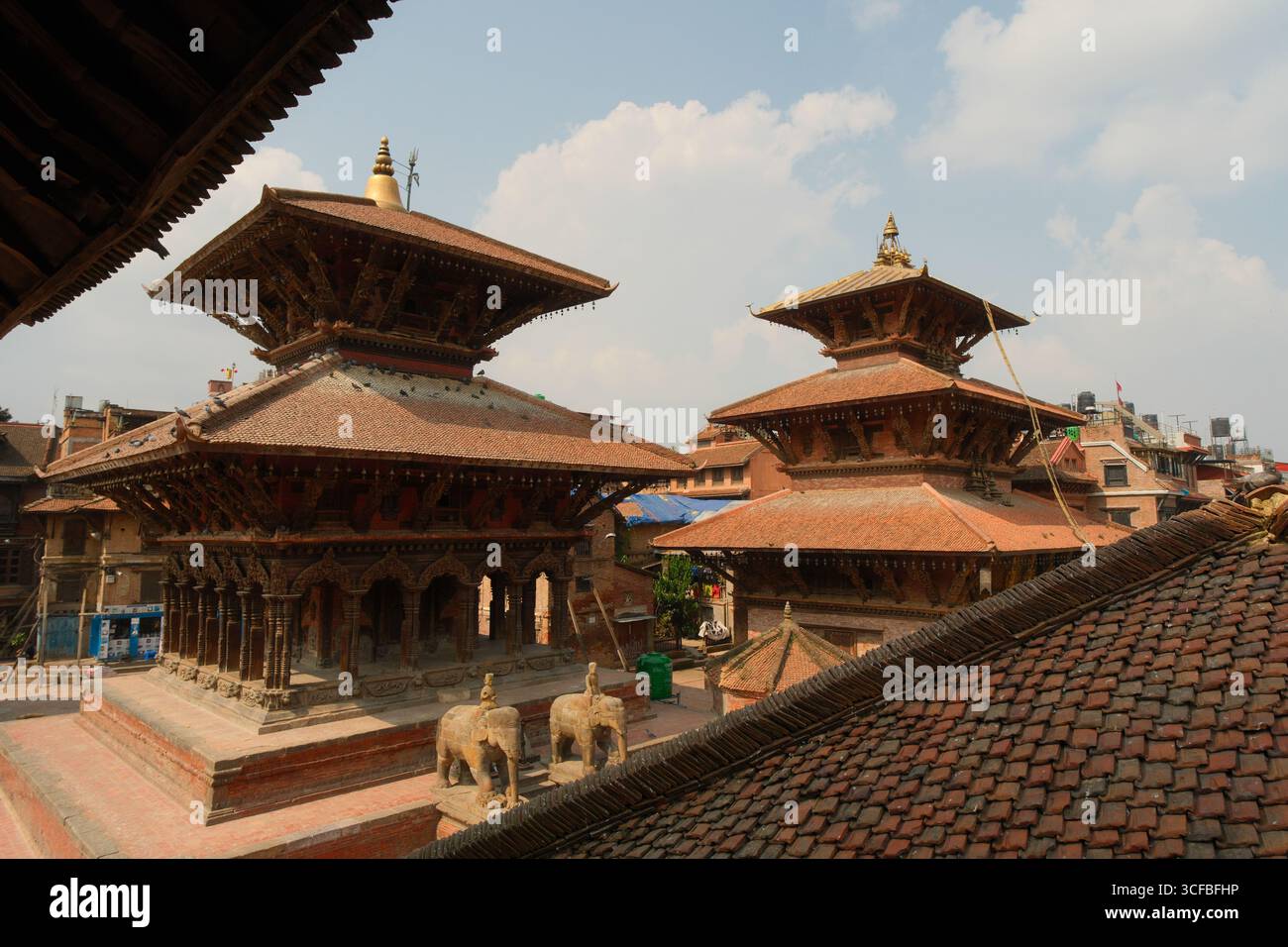 Traditionelle Pagode-Tempel am UNESCO-Weltkulturerbe Bhaktapur Durbar Square, Nepal Stockfoto