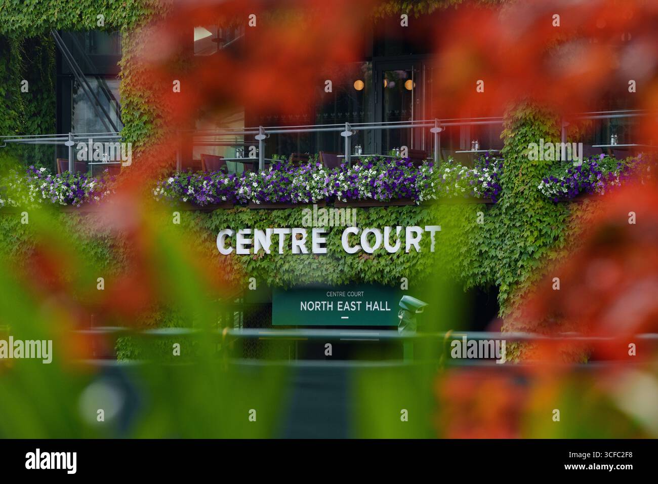 Centre Court Schild bei der Meisterschaft 2025, Wimbledon Stockfoto