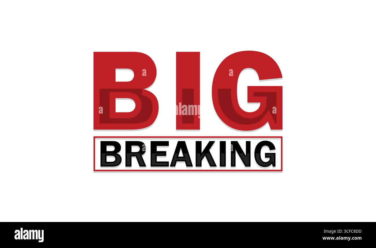 Big Breaking News Alert Live Update moderner Hintergrund Stock Vektor
