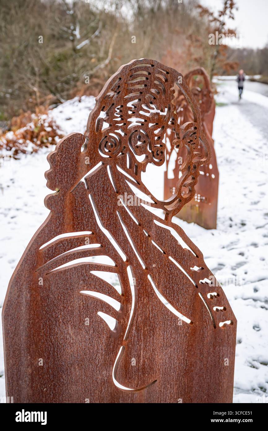 Francis Egerton, 3. Duke of Bridgewater. Kunstwerke - Bridgewater Canal, Worsley to Boothstown Pfad Stockfoto