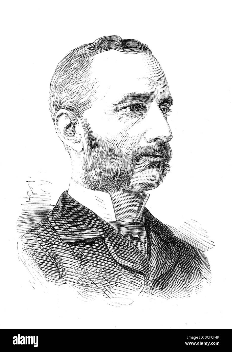 Der verstorbene Colonel B. M. Deane wurde 1881 im Transvaal-Krieg getötet. Gravur nach einem Foto von Messrs. Hills und Saunders. Colonel Bonar Millett Deane, spät am 19. Fuß, Vize-Adjutant und Generalquartier am Kap der Guten Hoffnung, wurde bei dem Angriff auf lang's Neck Pass im Transvaal getötet. Er befehligte die Vorstandskolonne von Sir George Colley, bestehend aus dem 3. Bataillon 60th Rifles und zwei Kompanien des 58th Foot...Colonel Deane wurde 1863 Major des 22nd, wurde aber 1864 in das 18th (Royal Irish) und 1865 in den 19th Foot versetzt. Er Serv Stockfoto