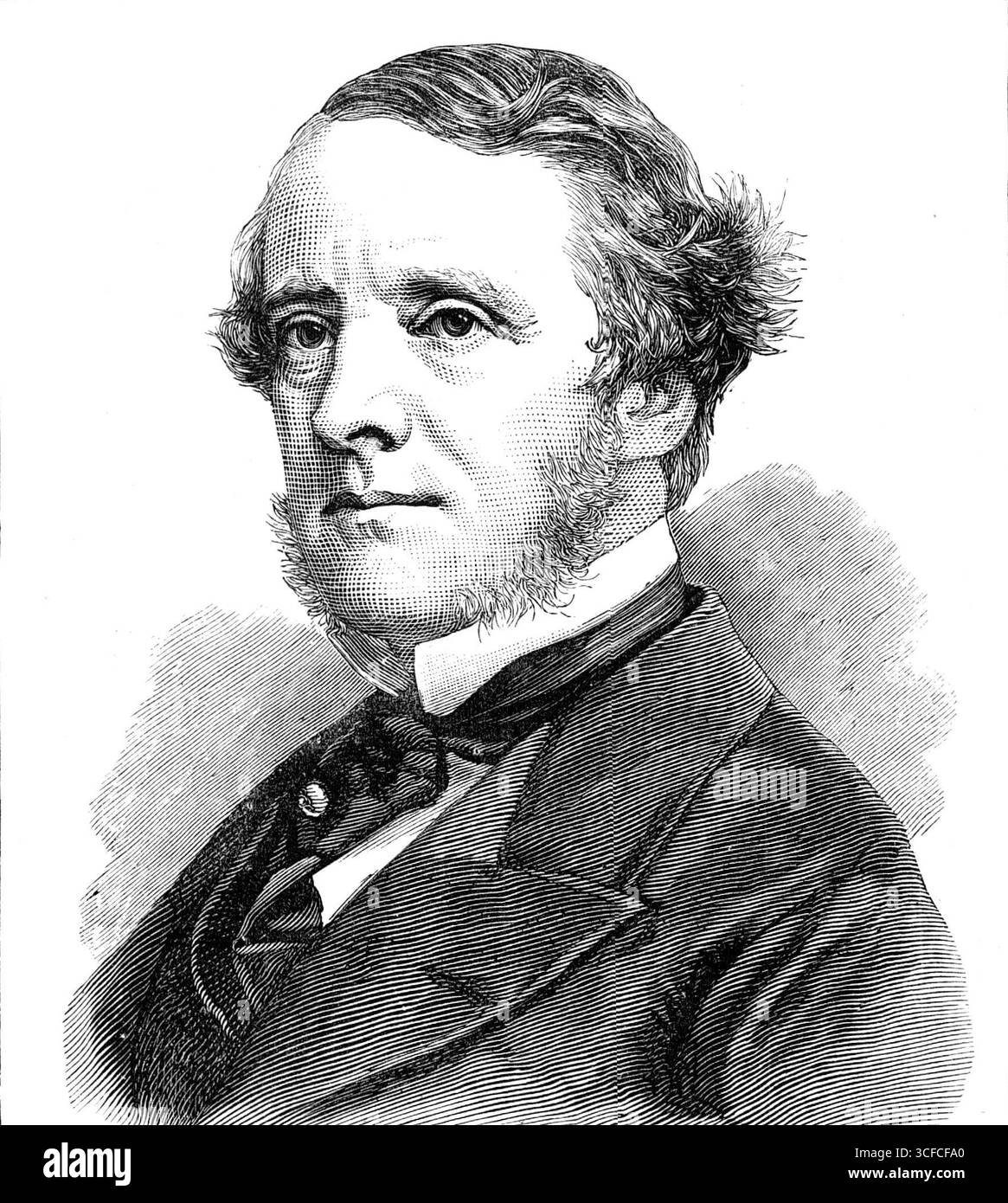 Der Right Honor Lord Carlingford, das neue Privy Seal, 1881. Kupferstich aus einer Fotografie der London Stereoscopic Company. Lord Carlingford, der neu ernannte Lord Privy Seal,... wird das irische Land Bill im House of Lords übernehmen. Als Mr. Chichester Fortescue war er früher Chief Secretary for Ireland und hatte als Präsident des Board of Trade einen Sitz in Mr. Gladstones First Cabinet inne. Er wurde in Eton und an der Christ Church in Oxford ausgebildet, wo er 1844 erstklassige klassische Auszeichnungen in Michaelmas erhielt und anschließend den Kanzlerpreis für eine englische Essa erhielt Stockfoto