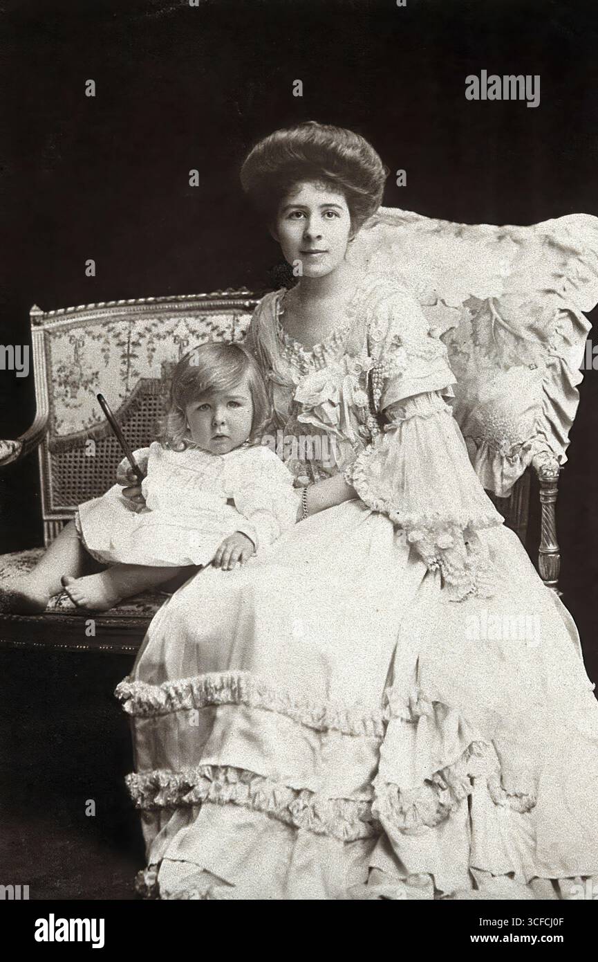 Gwendoline Syrie Maud Wellcome (n&#xe9;e Barnardo), Syrie Maugham und Henry Mounteney Wellcome, 1904. Stockfoto