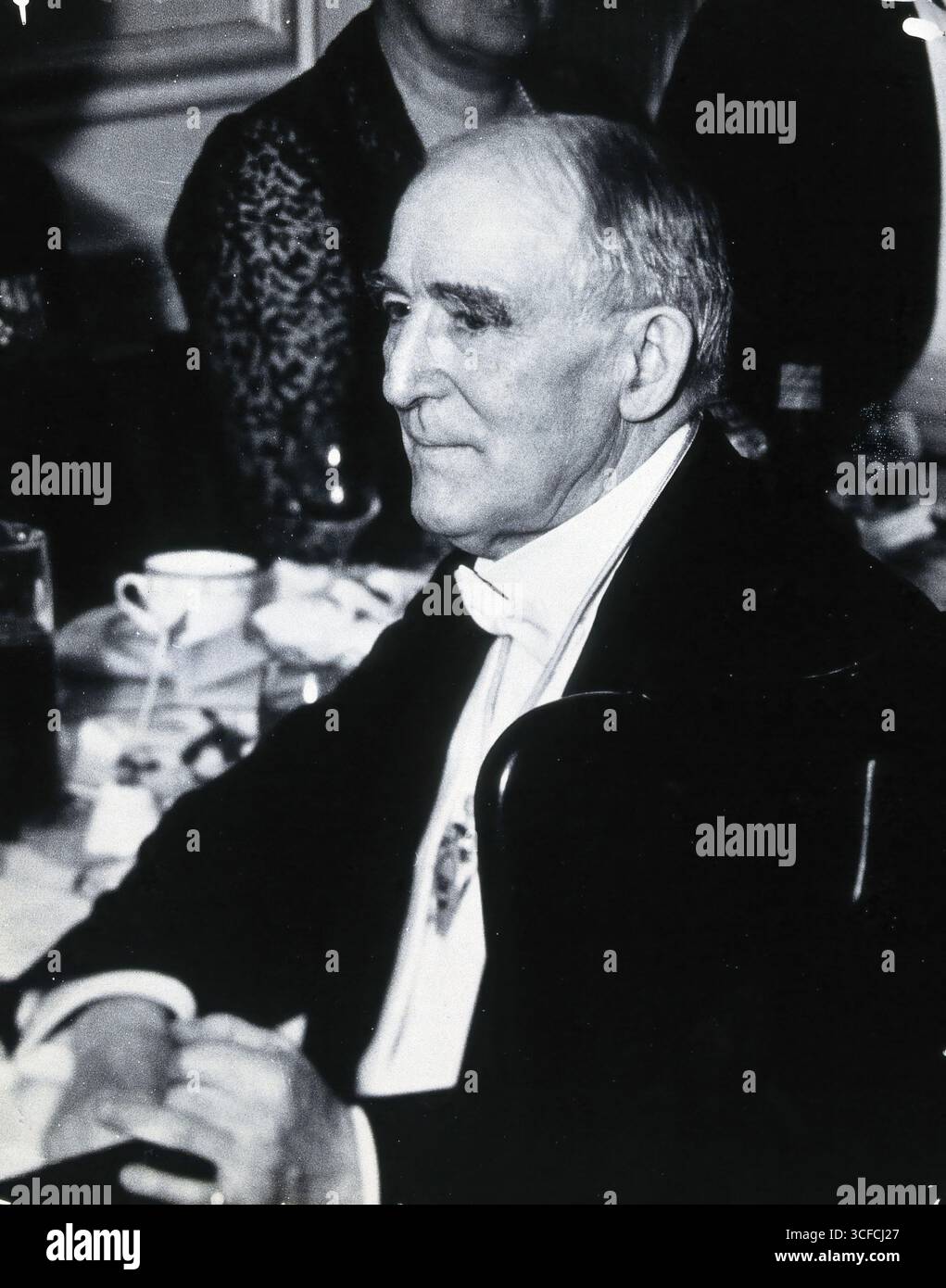 Henry Solomon Wellcome beim Abendessen zur Eröffnung der Cinchona-Ausstellung, 1930. Stockfoto