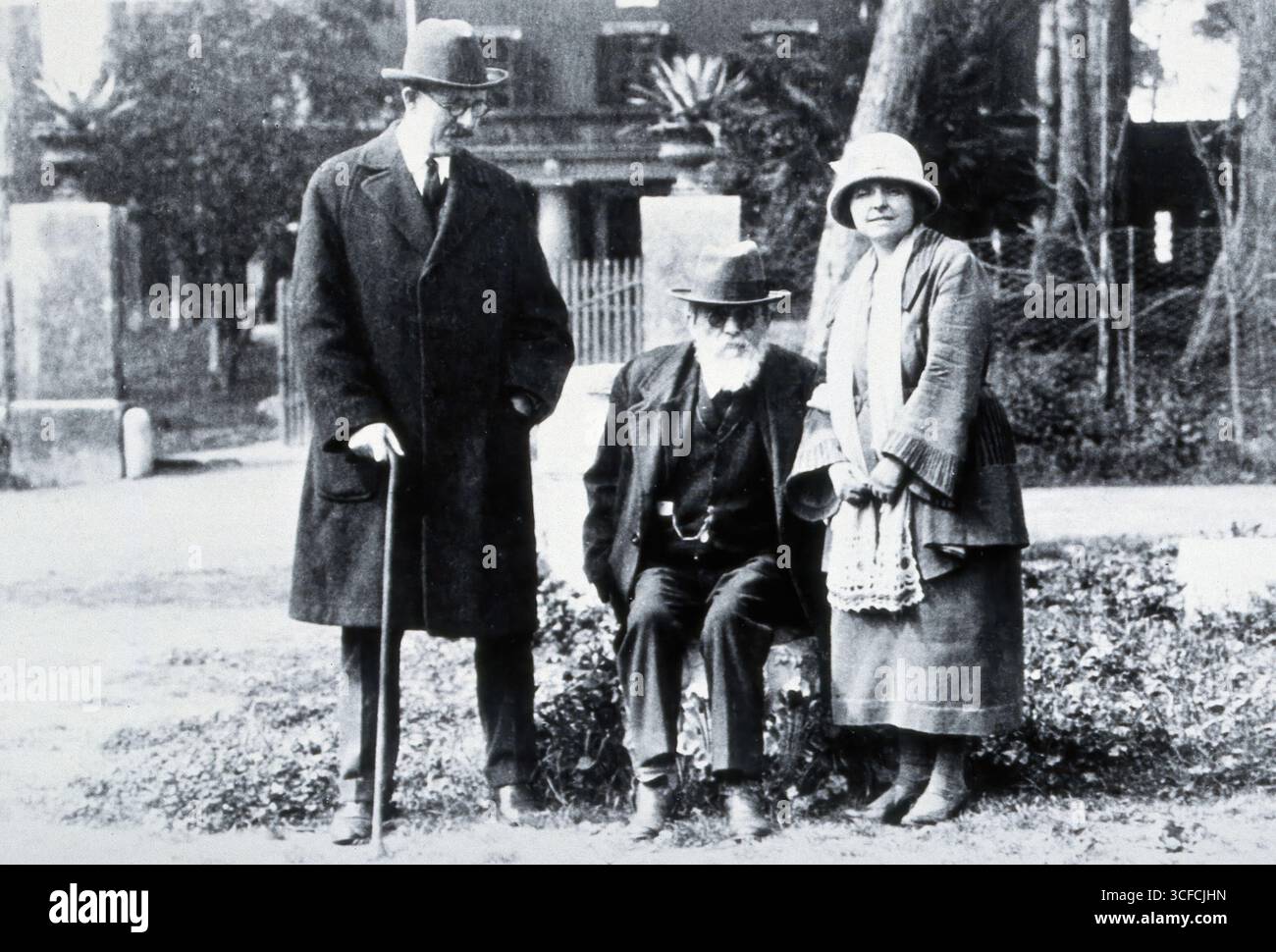 Samuel Taylor Darling, Giovanni Battista Grassi und seine (Grassi's?) Schwester, 1920er Jahre. Stockfoto