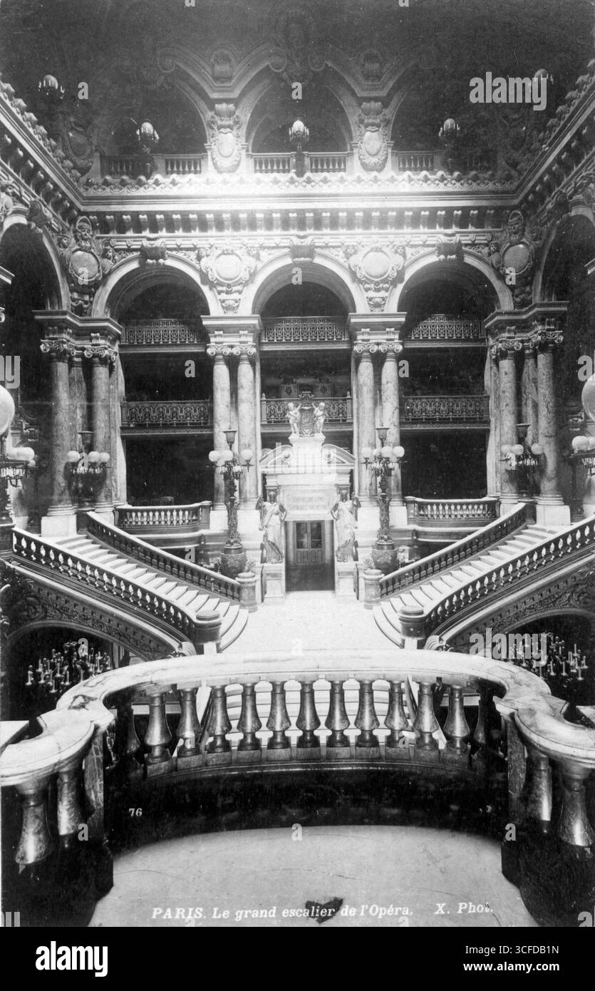 Paris. Le Grand Escalier de l'Opera. Stockfoto