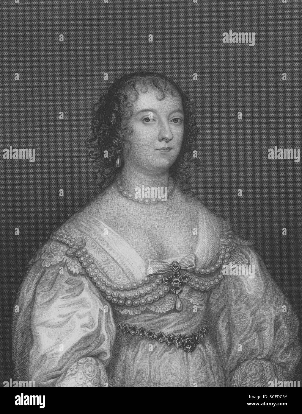 Charlotte Stanley, Gräfin von Derby (1599–1664) – geborene Charlotte de la Tremoüille – Porträt undatiert Stockfoto