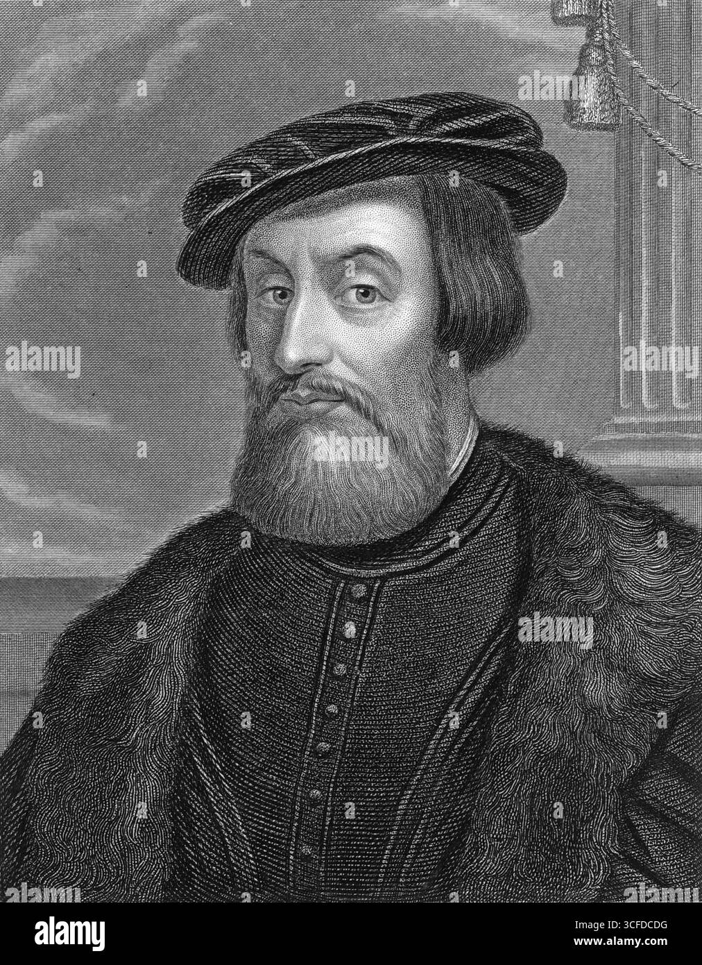 Hernán Cortés ( 1485–2 Dezember 1547 ) war ein spanischer Konquistador, der im frühen 16. Jahrhundert eine Expedition leitete, die den Fall des Aztekenreiches verursachte und große Teile des mexikanischen Festlandes unter den König von Kastilien brachte . Stockfoto