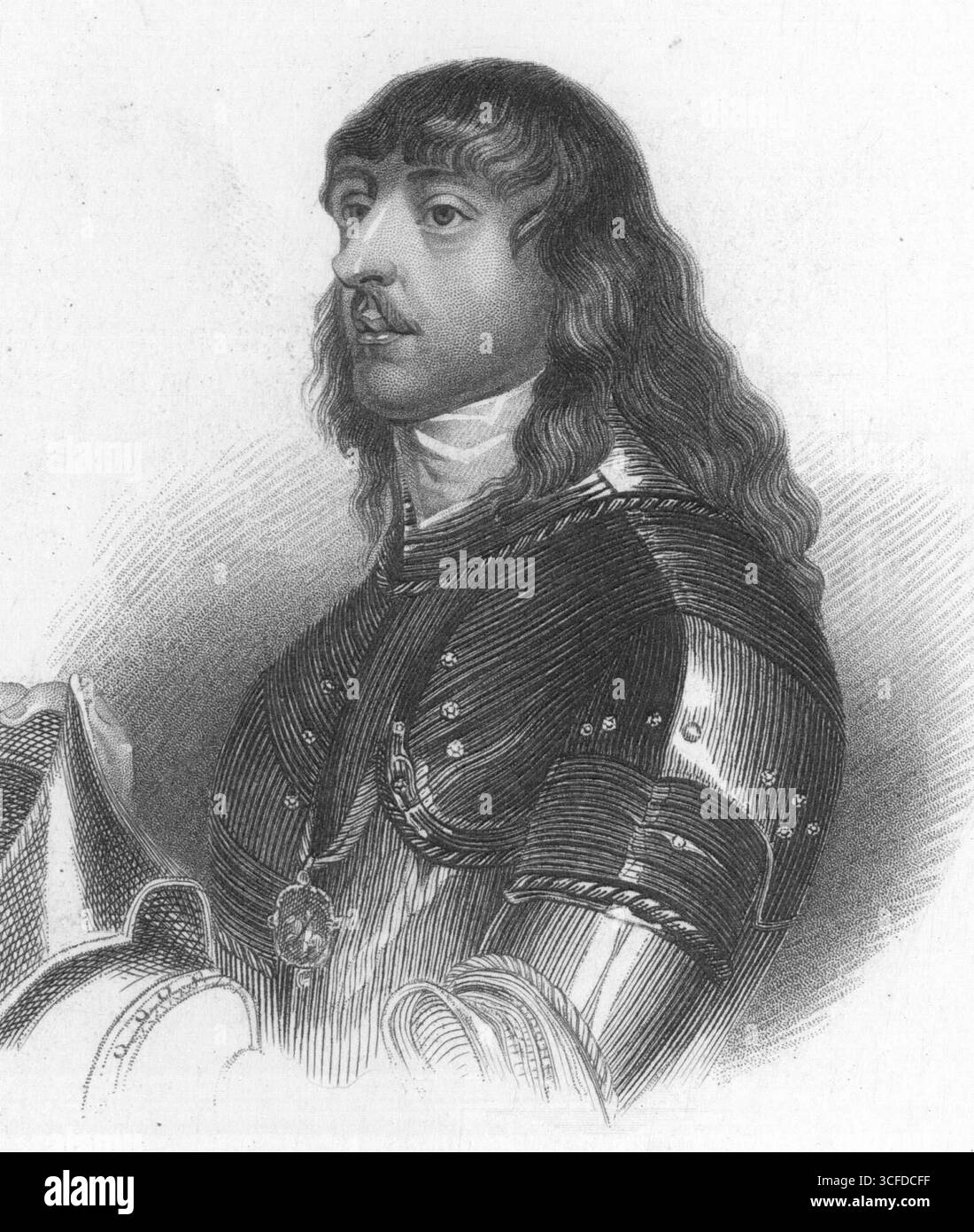 The Earl of Derby – James Stanley 7. Earl of Derby KG (31. Januar 1607 bis 15. Oktober 1651) – Unterstützer der royalistischen Sache im englischen Bürgerkrieg – Porträt undatiert Stockfoto