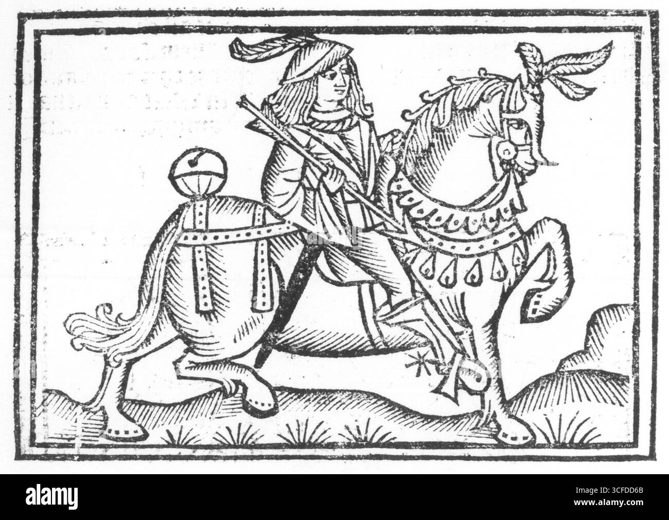 Geoffrey Chaucer die Arbeit Squire on Horseback 1561 Stockfoto