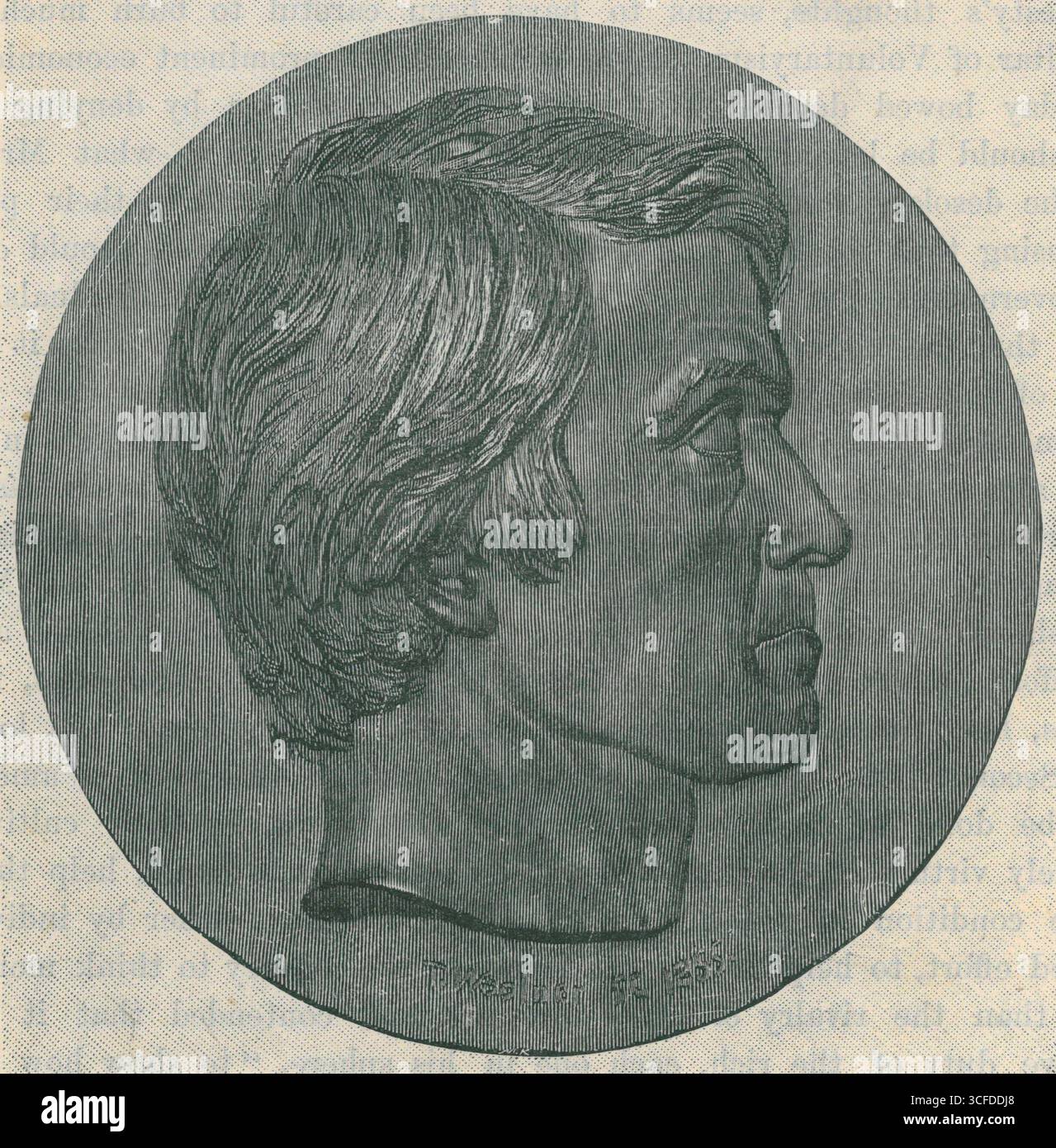 Thomas Carlyle war ein schottischer satirischer Schriftsteller , Essayist , Historiker , Übersetzer von Wilhelm Meister und Lehrer während der viktorianischen Ära . Geboren 1795 - Tod 1881. Stockfoto