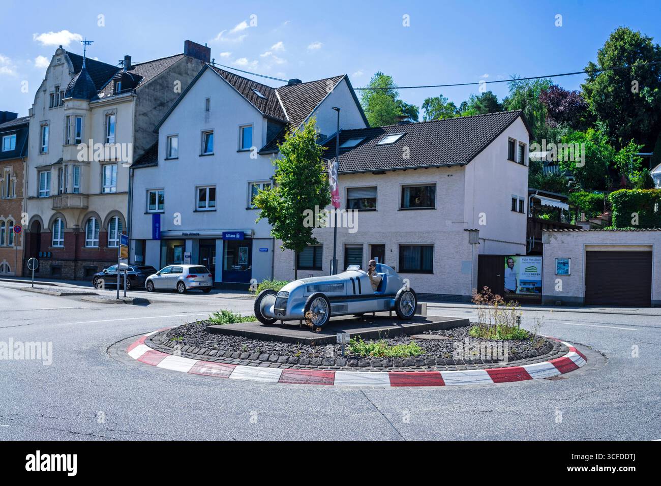 Driftkreisel mit Mercedes Silberpfeil (Adenau/Deutschland) Stockfoto