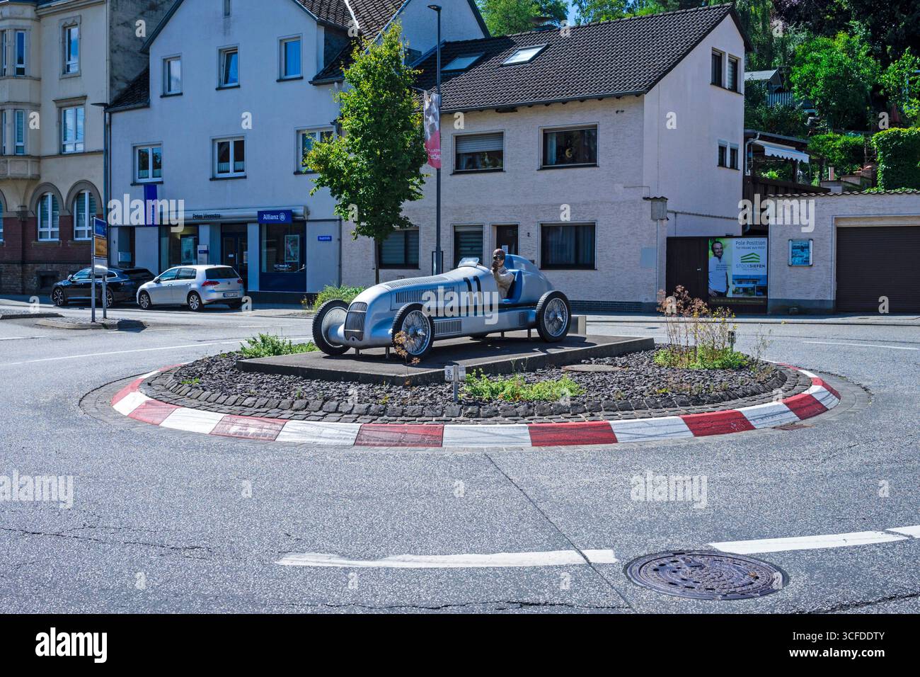 Driftkreisel mit Mercedes Silberpfeil (Adenau/Deutschland) Stockfoto