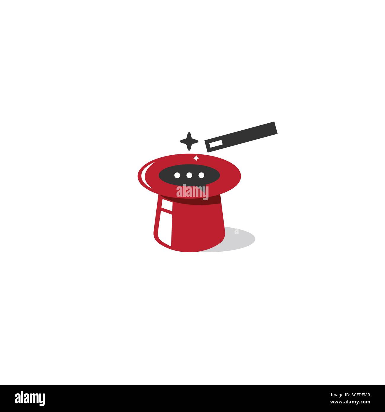 Magic Chat Logo Symbol flache Vektordesign Stock Vektor