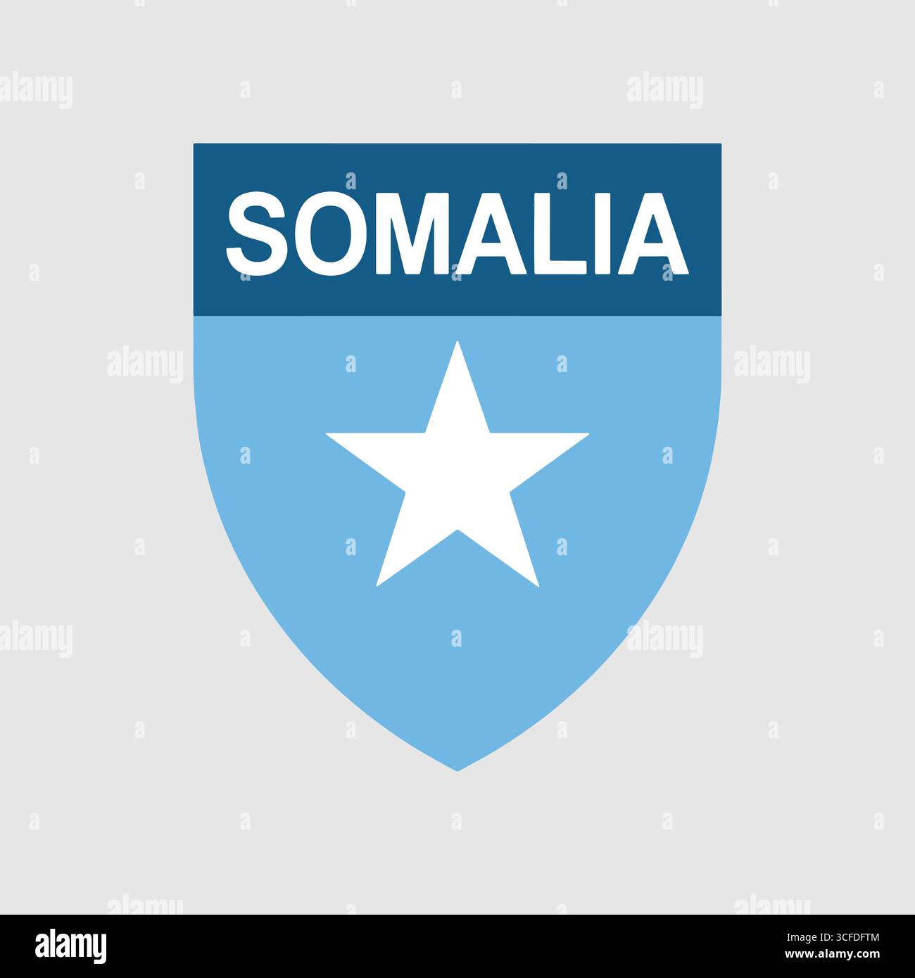 Somalia National Emblem Schild mit Stern Stock Vektor