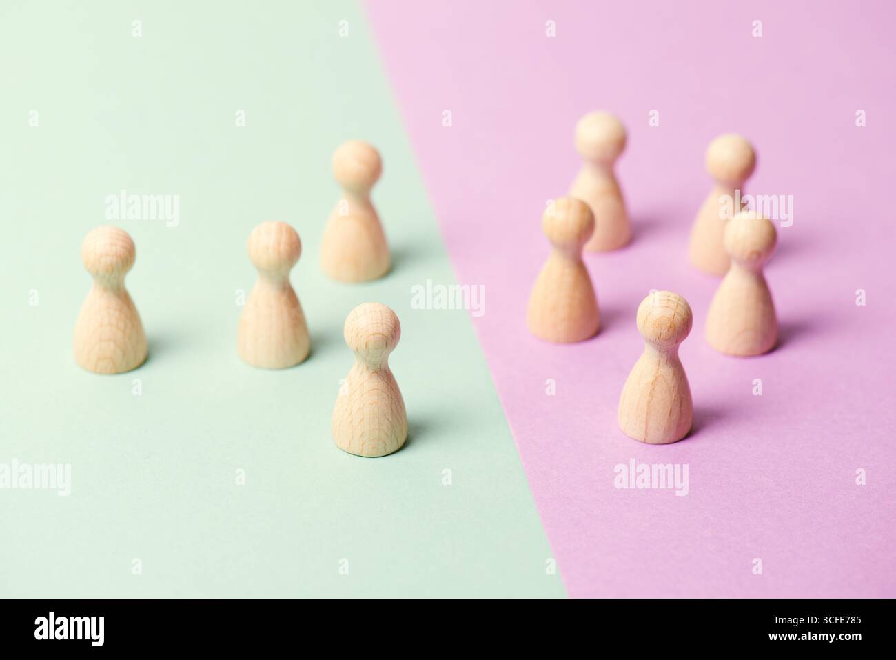 Gleichberechtigung, Geschlechtsspezifische Lohnlücke Zwischen Frauen Und Männern, Diskriminierung, Rassismus, Sexismus Und Feminismus, Gleichstellung Und Inklusion Stockfoto