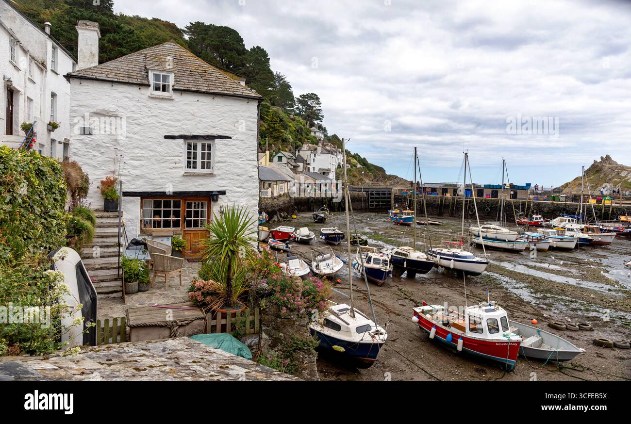 Polperro Harbor Cornwall UK Stockfoto