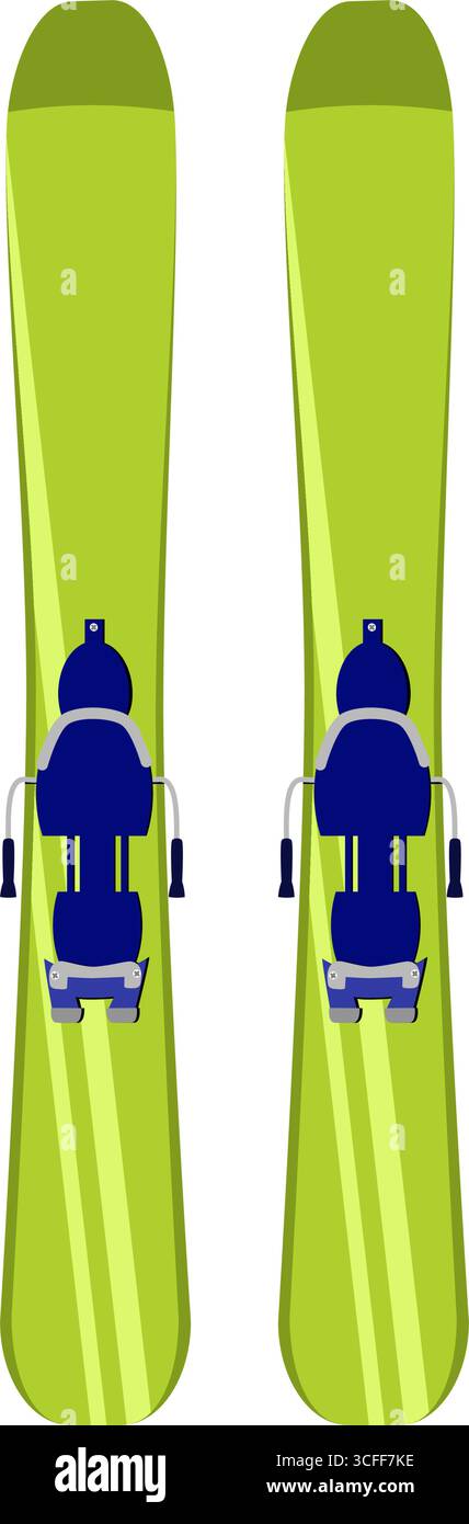 Vektor-Illustration des alpinen Skisports. Perfekt für Wintersport, Abenteuer und Outdoor-Designs. Ideal für Marketing, Logos und digitale Projekte. Stock Vektor