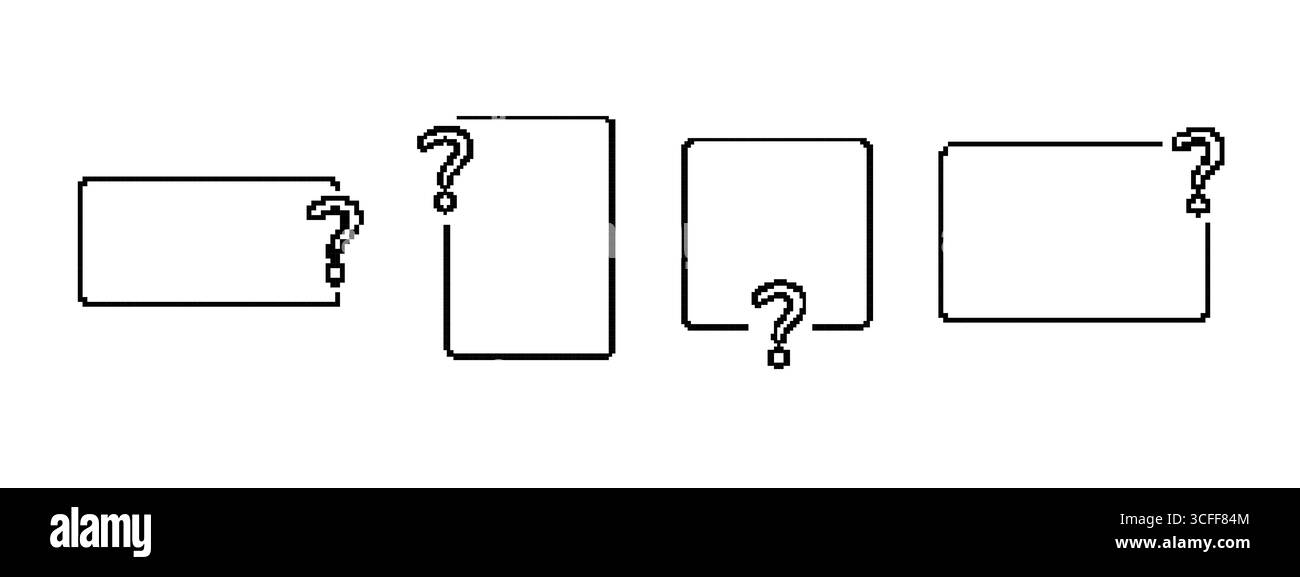 Mosaik-Pixel-Symbole im Retro-Stil mit verspielten Objekten und Symbolen im 8-Bit-Design Stock Vektor