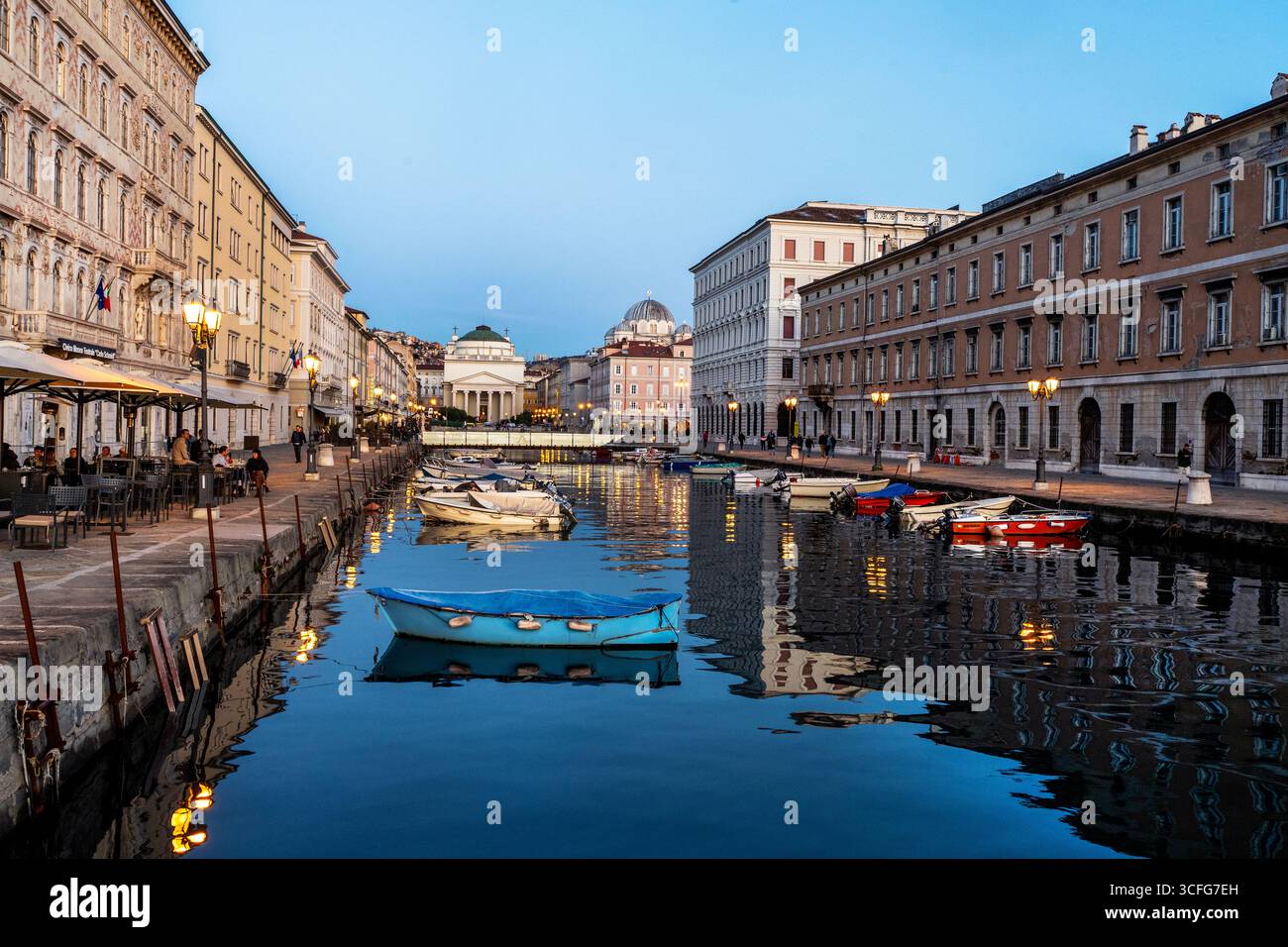 Canal Grande in Triest, Italien. Stockfoto