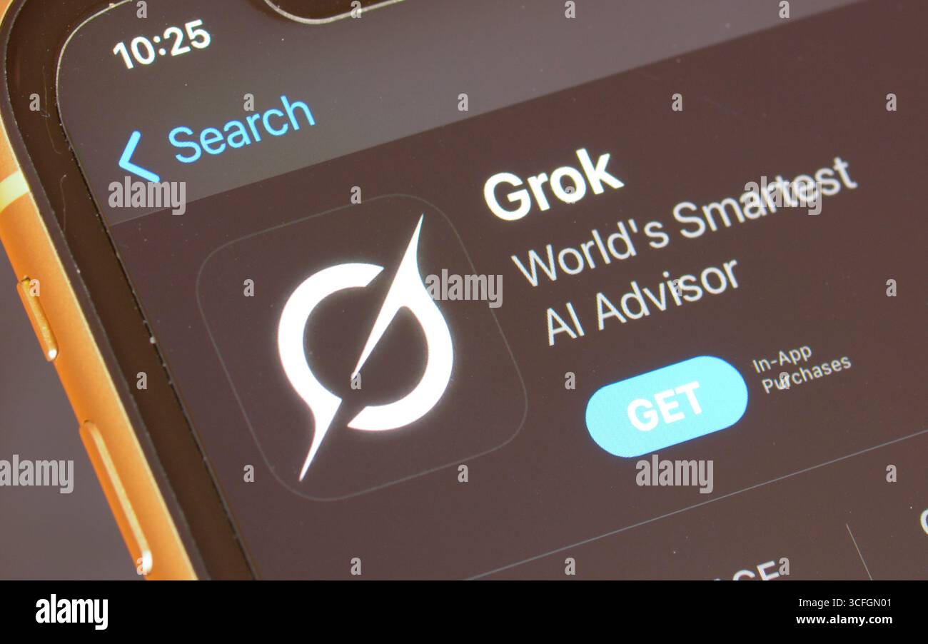 Grok AI App im Apple App Store Stockfoto