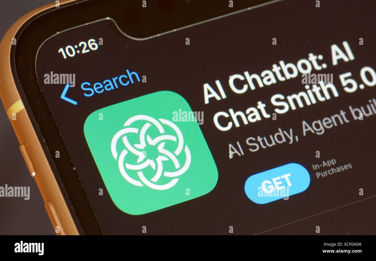 AI Chatbot: AI Chat Smith 5,0 App im Apple App Store Stockfoto