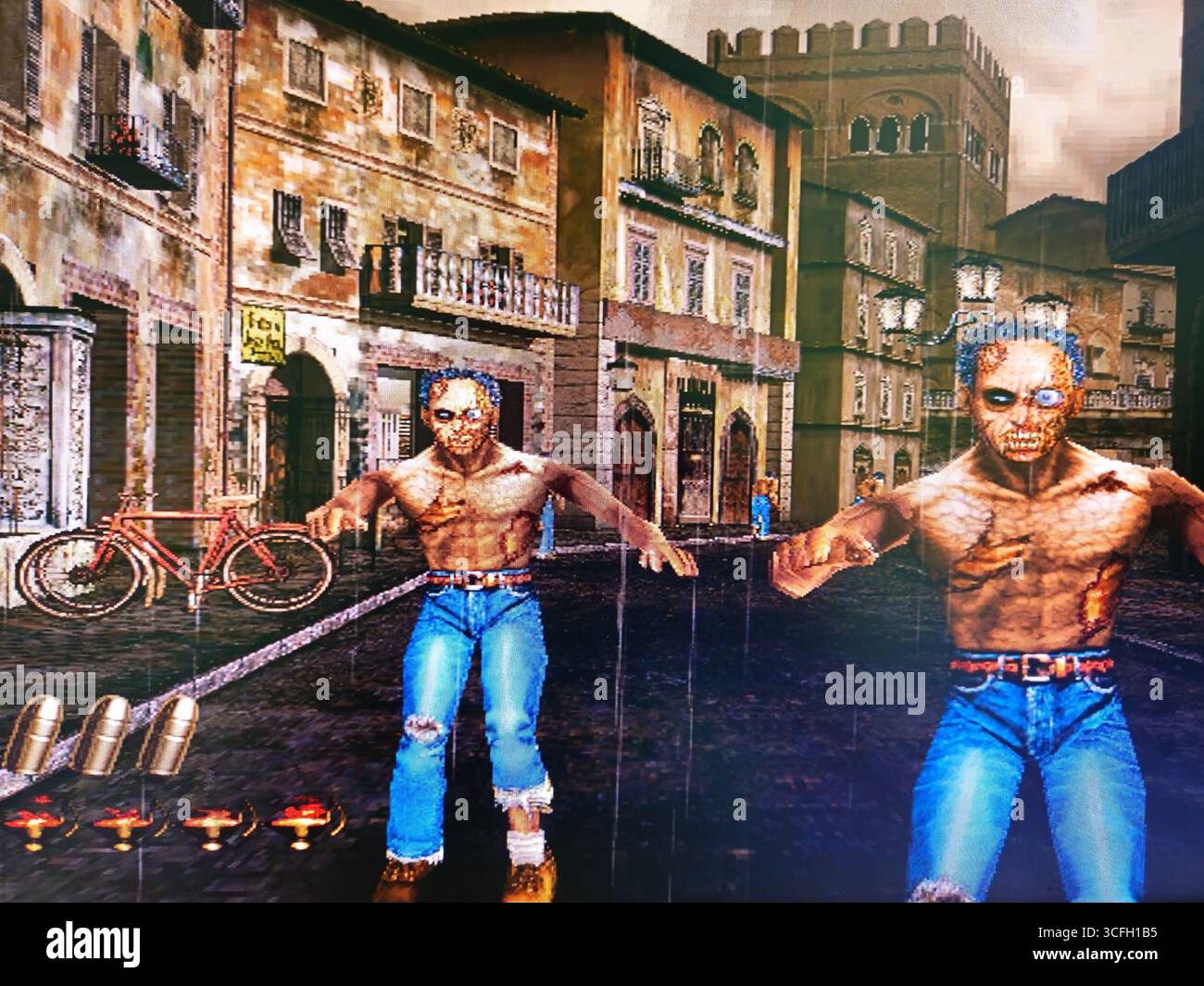 Die House of the Dead 2 Zombie-Spielszene Stockfoto