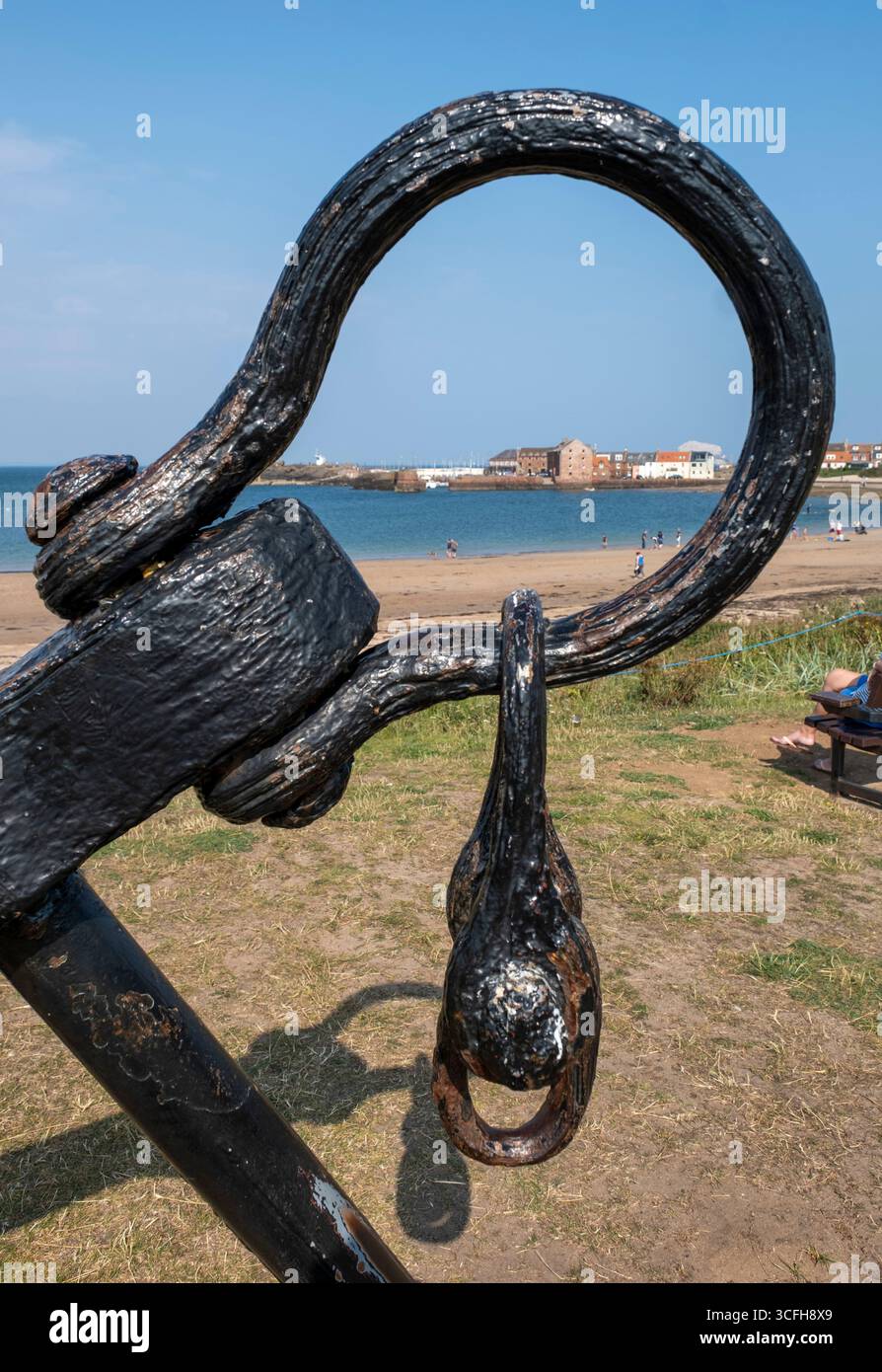 Der alte Anker liegt auf den North Berwick West Links, East Lothian, Schottland Stockfoto