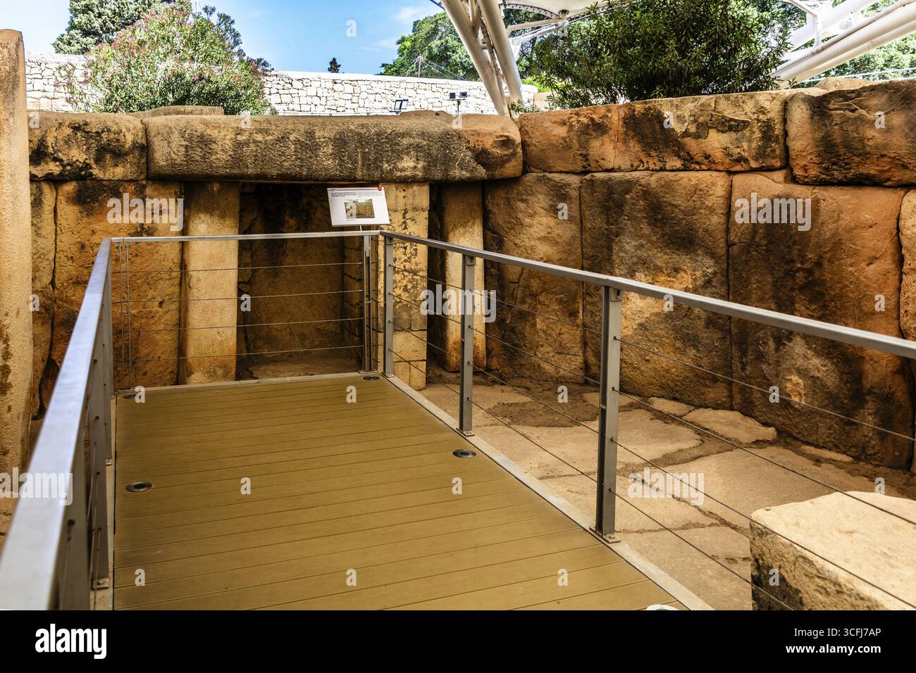 Megalithtempel von Hal Tarxien, 3250-2500 v. Chr., Erscheinungsbild ohne Zeltdach, UNESCO-Weltkulturerbe, Tarxien, Malta Stockfoto