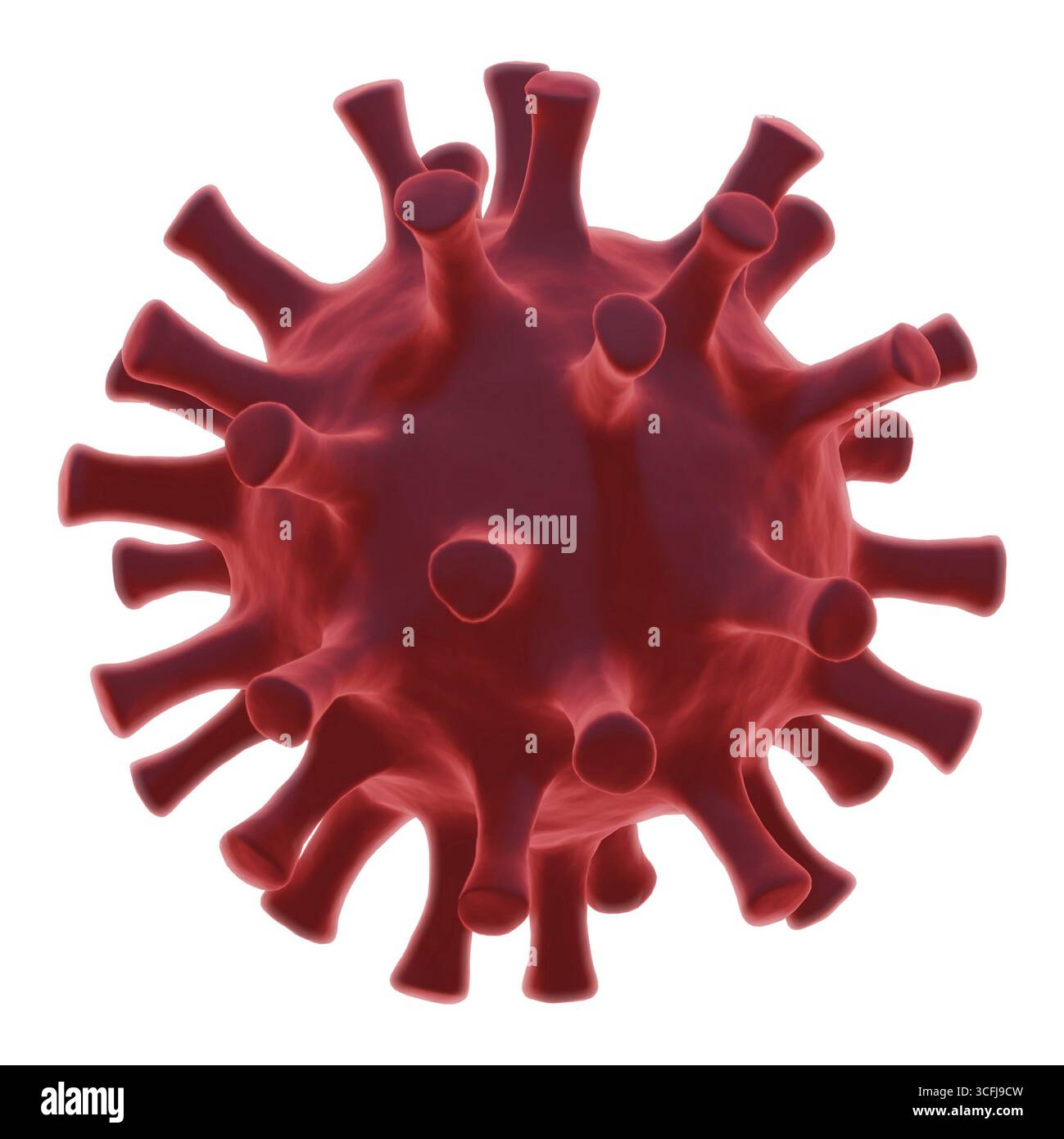 3D-Rendering von Grippe oder Virus für epidemische Krankheit Stockfoto