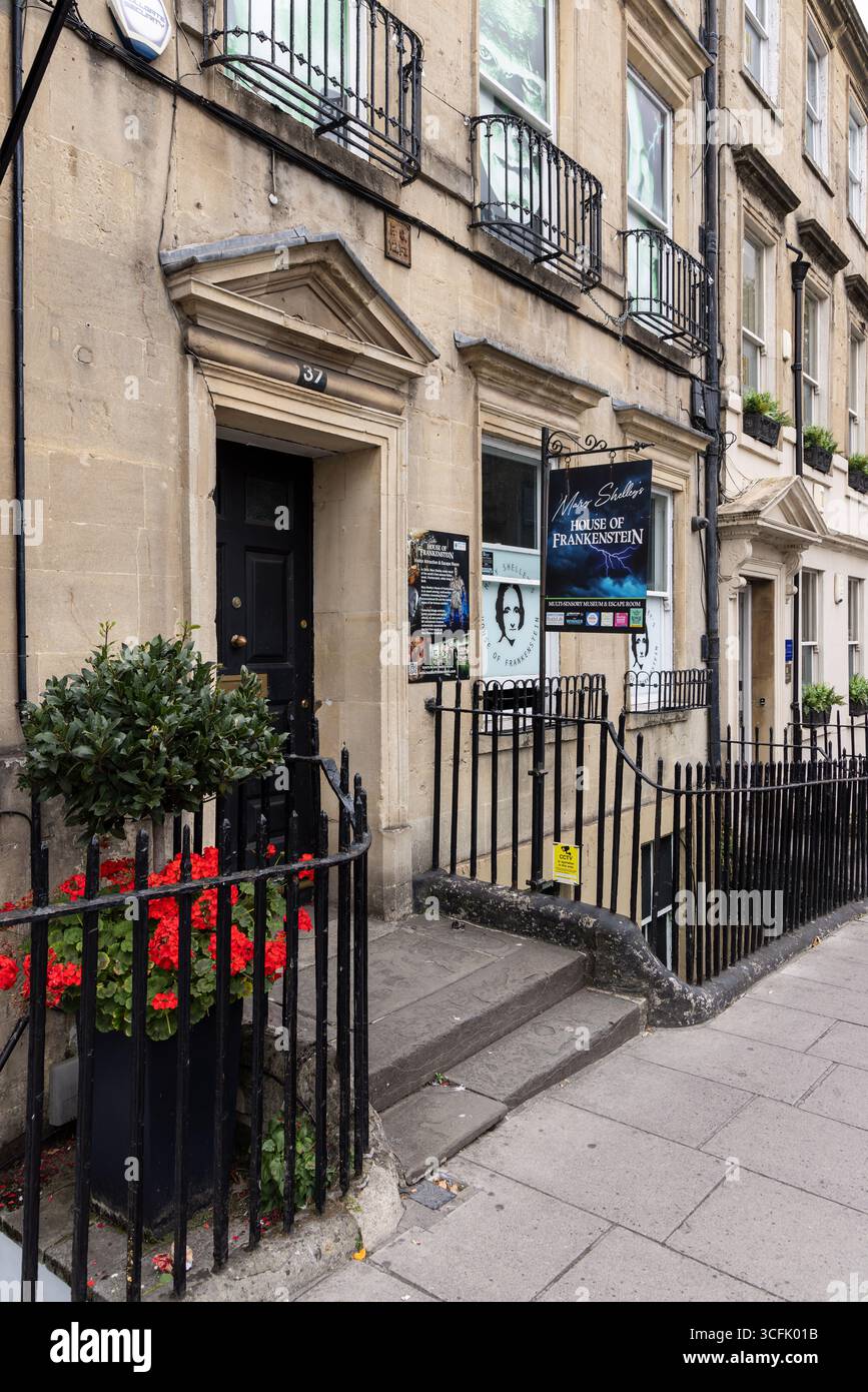 Mary Shelley's House of Frankenstein Touristenattraktion in Gay Street, Bath City Centre, Somerset, England, Großbritannien Stockfoto