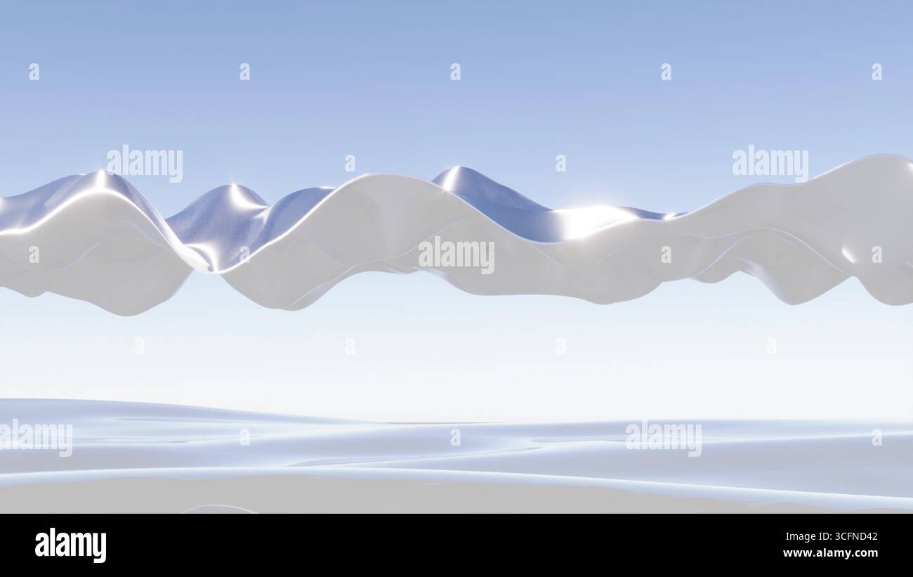 Metallwelle auf Meer bg 3D-Rendering Stockfoto Metallwelle auf Meer bg 3D-Rendering Stockfoto