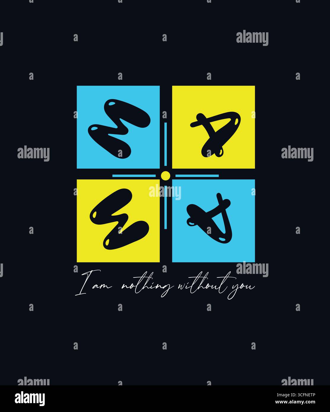 Mama, ich bin nichts ohne dein T-Shirt-Design Stock Vektor