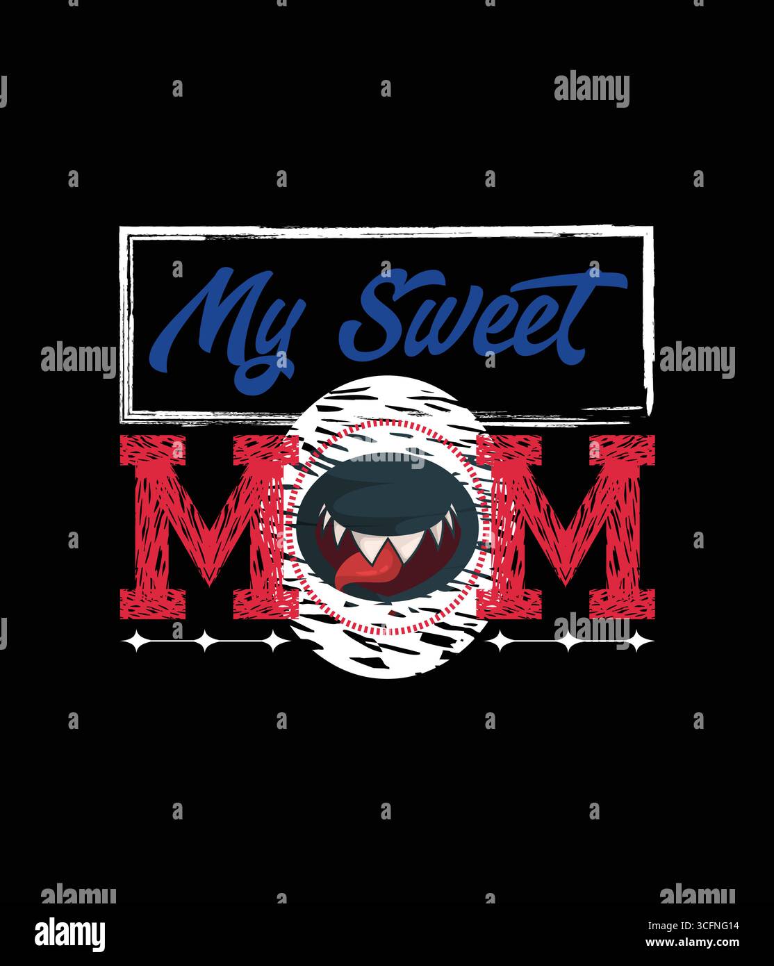 Mein süßes Mom-T-Shirt-Design Stock Vektor
