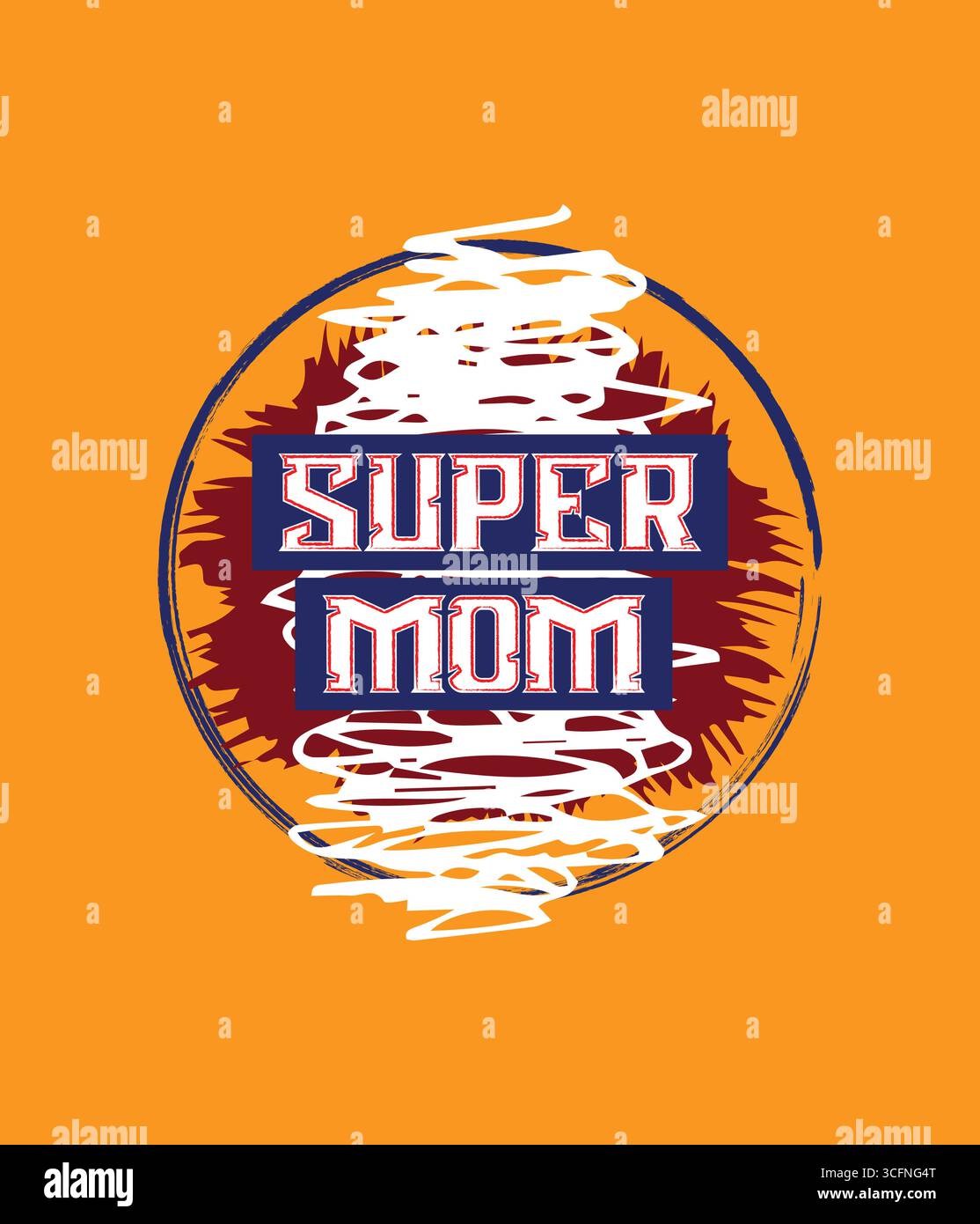 Super Mom T-Shirt-Design Stock Vektor