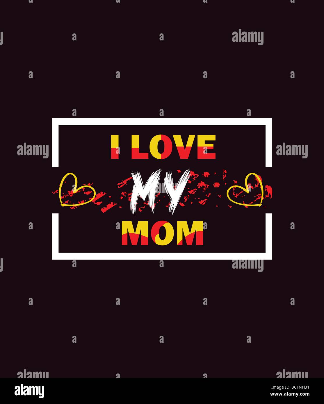 Ich liebe das T-Shirt-Design meiner Mutter Stock Vektor