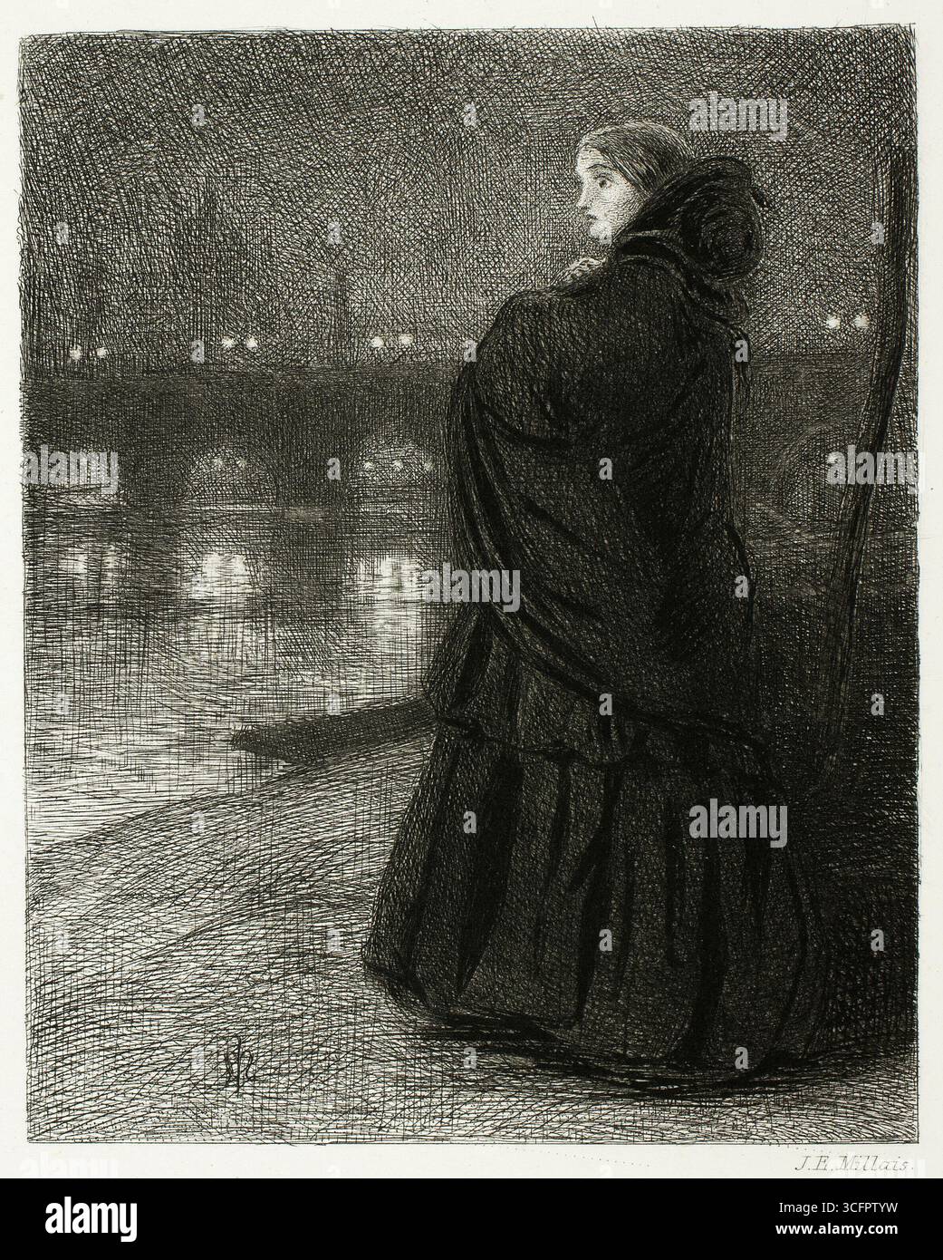 Seufzerbrücke. Sir John Everett Millais. 1858. Stockfoto