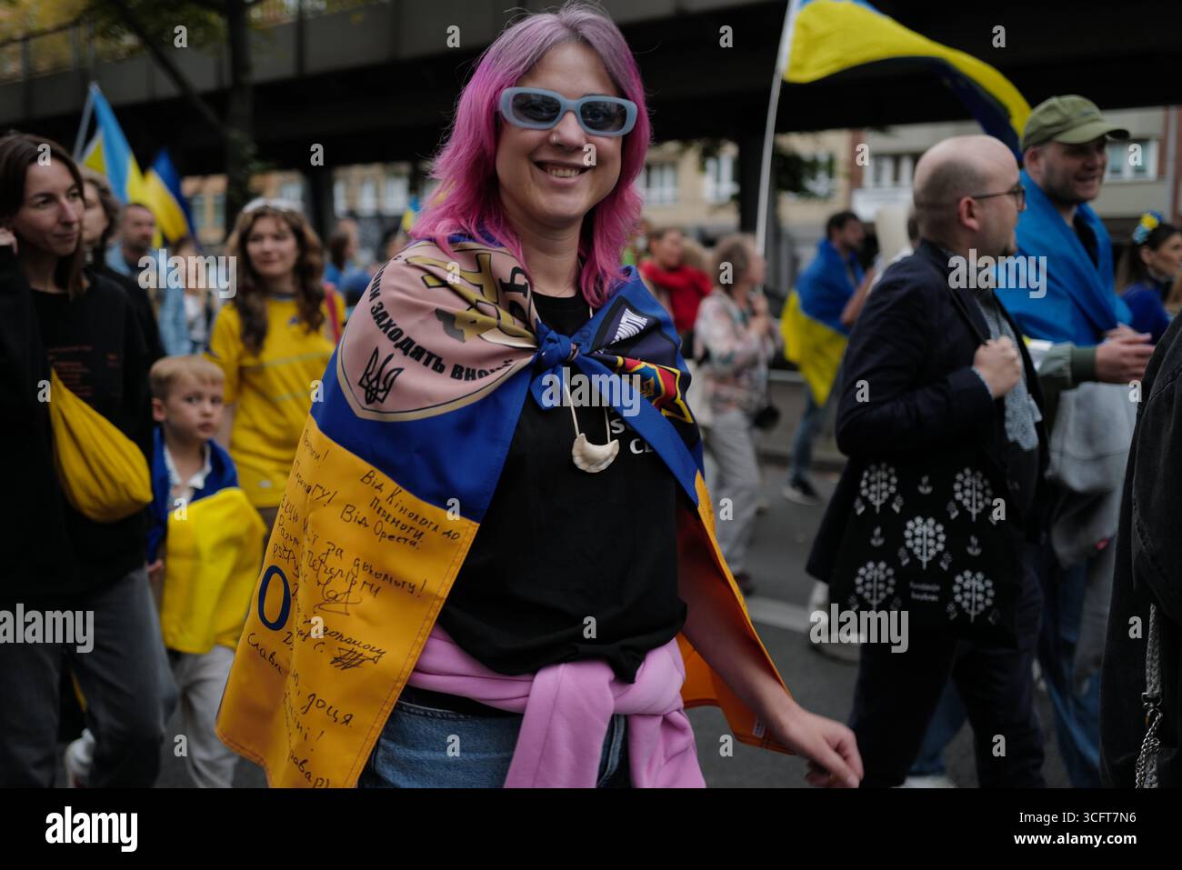 Unabhängigkeitstag der Ukraine in Berlin 24.08.25 Stockfoto