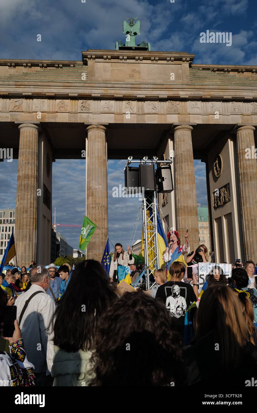 Unabhängigkeitstag der Ukraine in Berlin 24.08.25 Stockfoto