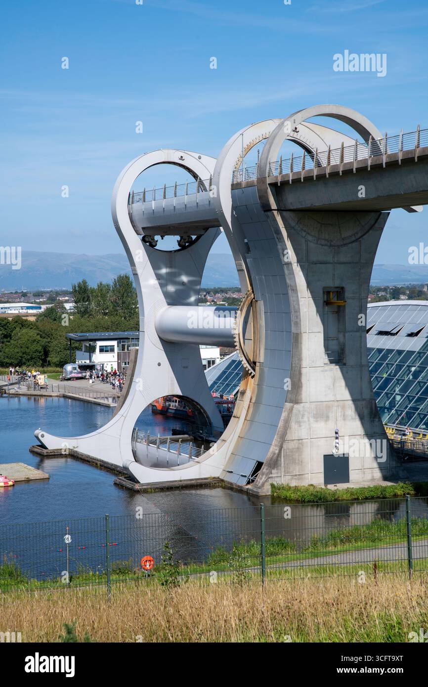 Falkirk Wheel Rotary Boat Lift, schottische Kanäle, Schottland Stockfoto