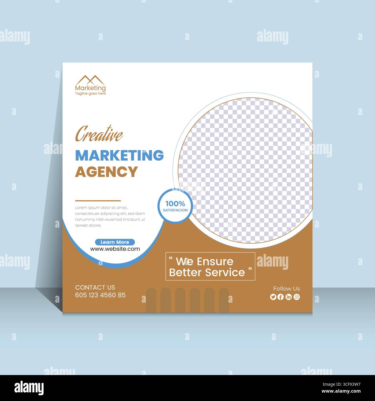 Moderne digitale Marketingagentur Social Media Post Design Vorlage Stock Vektor