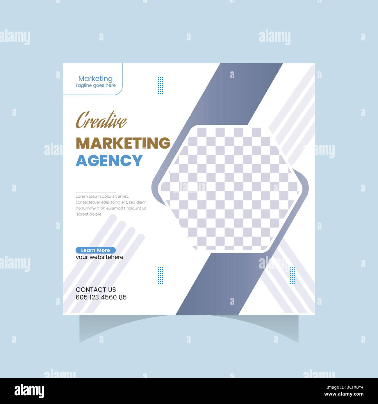 Moderne Marketingagentur Social Media Postvorlage kreatives Design für Geschäftswerbung Stock Vektor