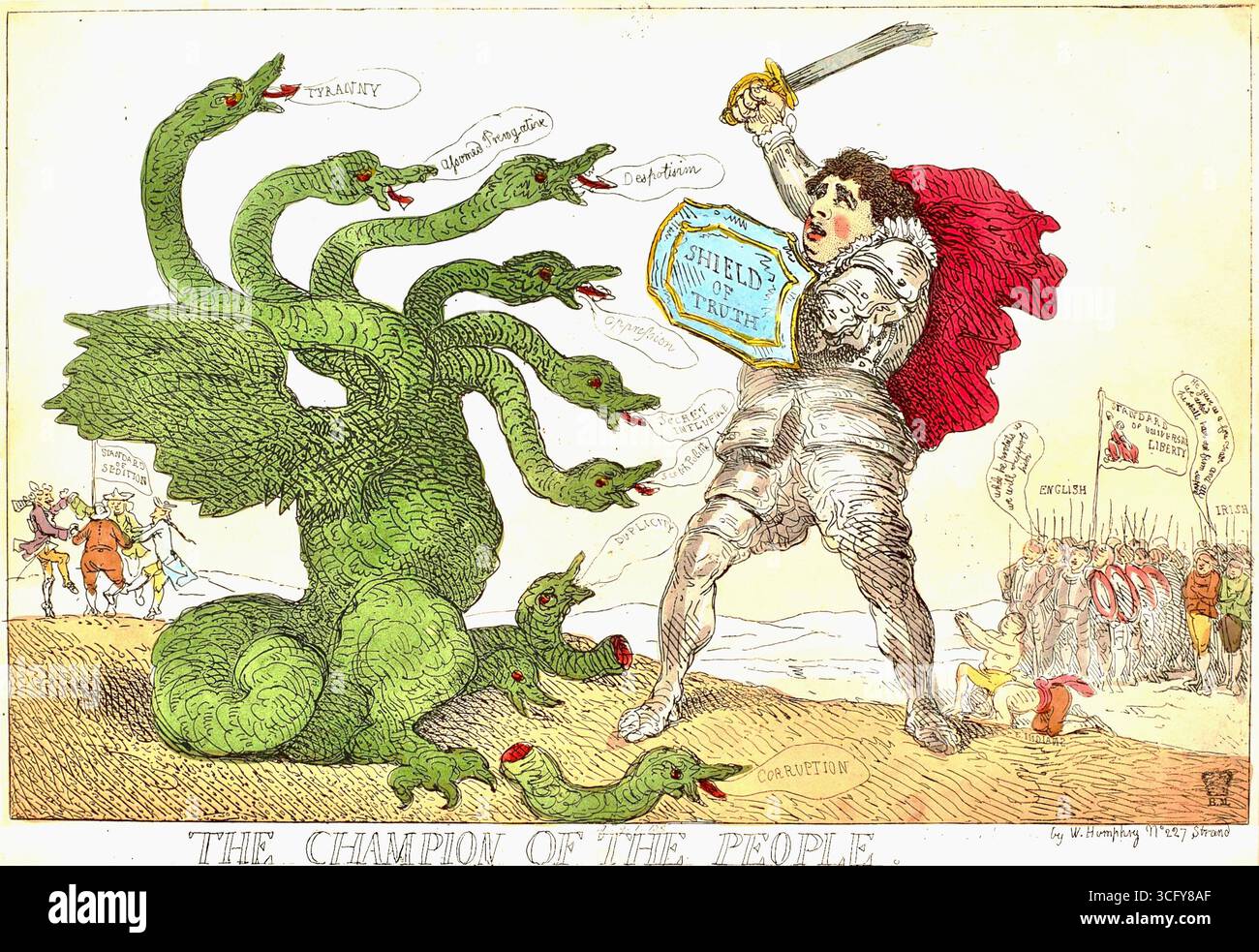 Thomas Rowlandson - der Champion des Volkes - 1784 Stockfoto