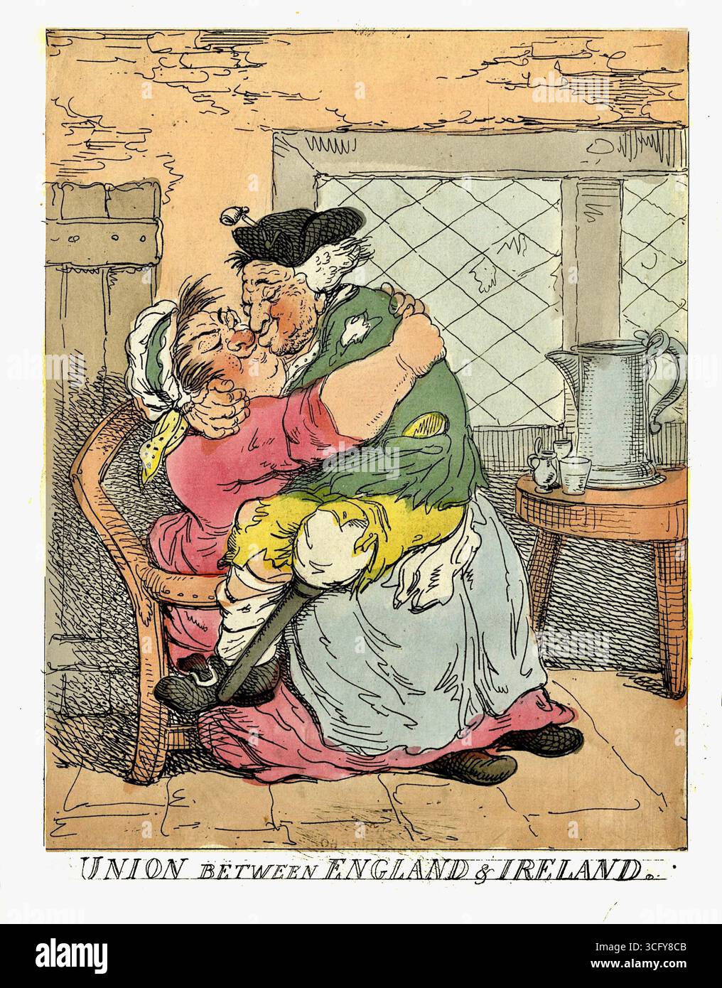Thomas Rowlandson - die Vereinigung zwischen England und Irland - 1799 Stockfoto