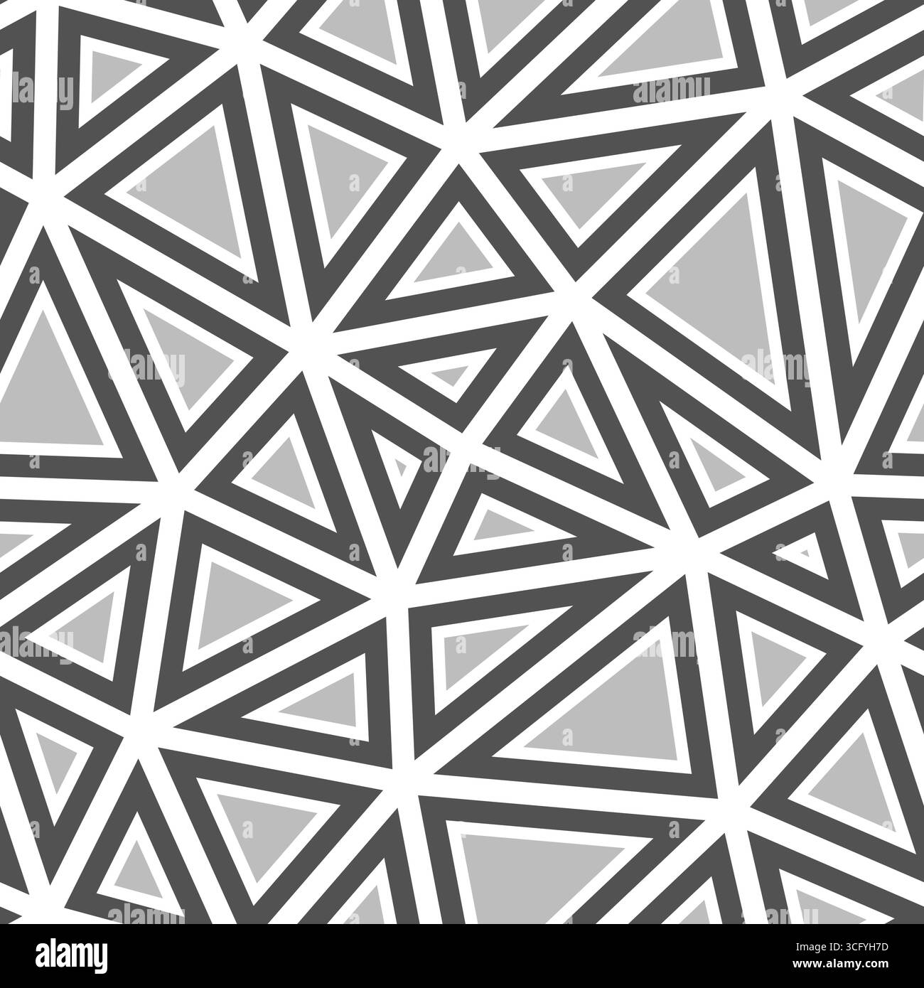 Minimalistische Dreiecke Hintergrund. Große Dreiecke. Volumenkörperformen in Rahmen. Einfarbiger Stil. Wiederholbares Muster. Moderne Vektorfliesen. Stock Vektor