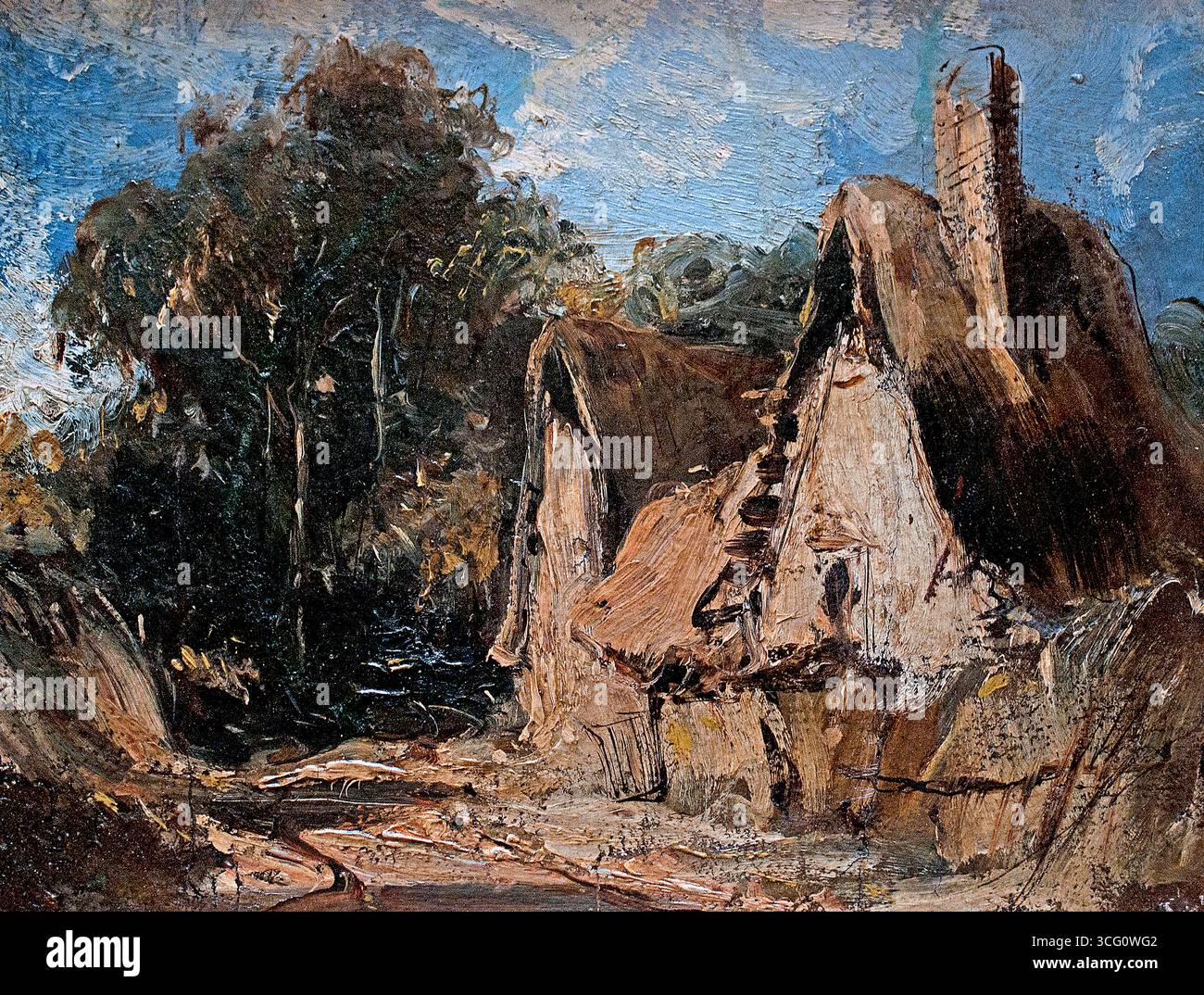 Eine Hütte von Richard Parkes Bonington. 1802-1828 Großbritannien Englisch England British Lille Museum Frankreich. Stockfoto