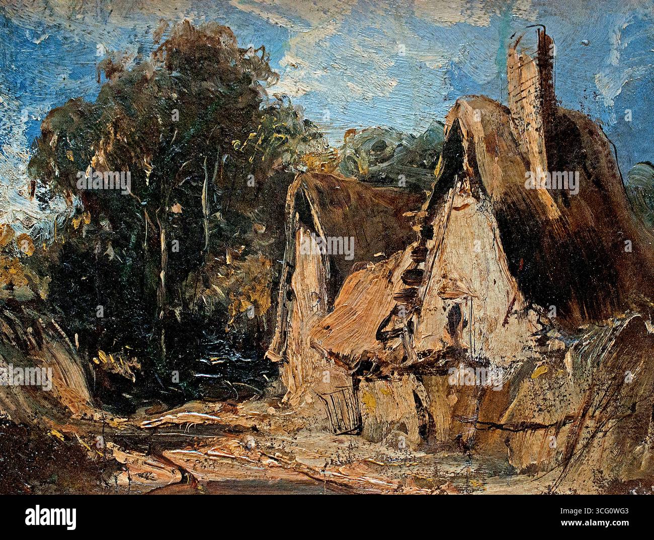 Eine Hütte von Richard Parkes Bonington. 1802-1828 Großbritannien Englisch England British Lille Museum Frankreich. Stockfoto