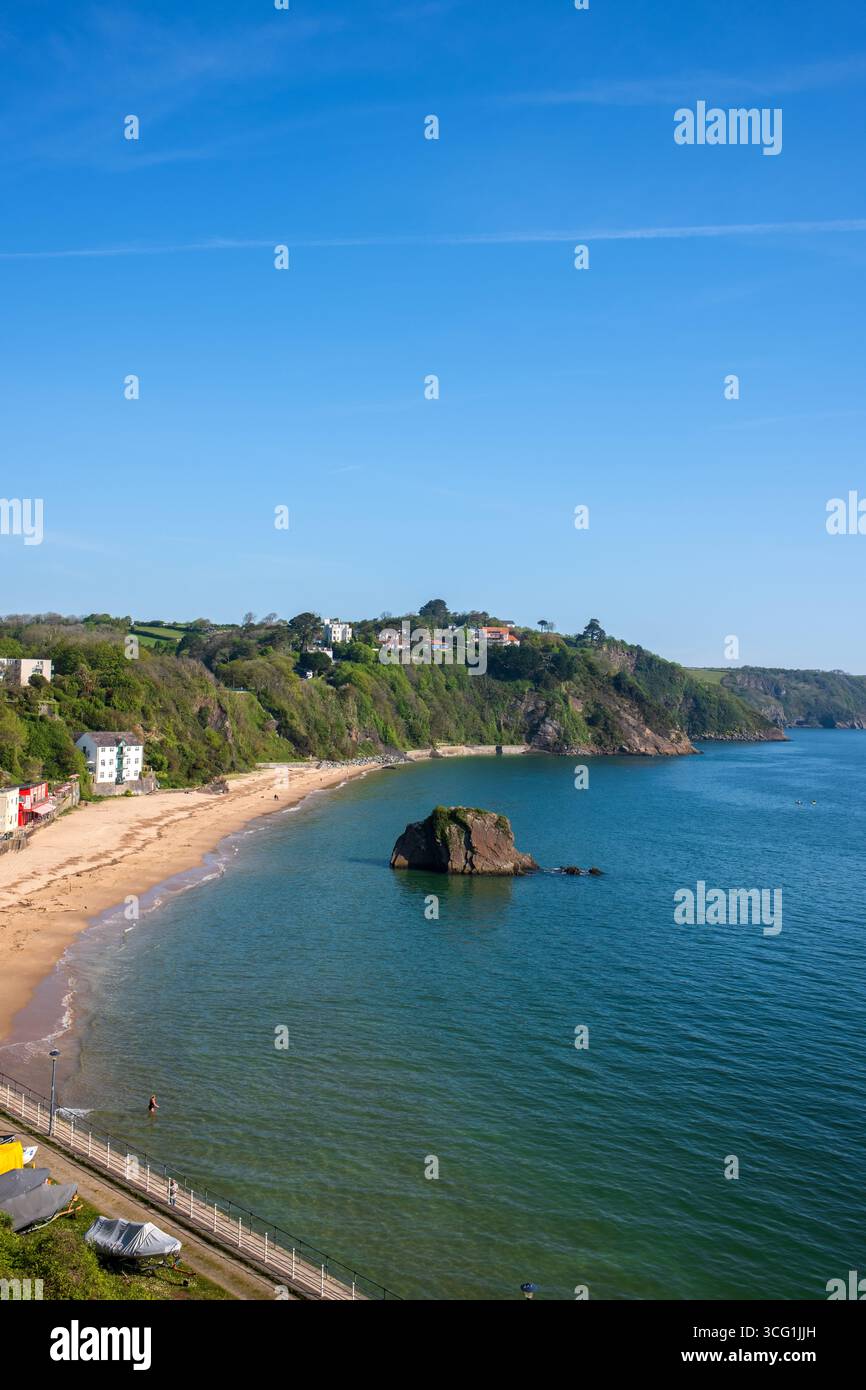 Tenby North Beach in Tenby in Pembrokeshire, Westwales, Großbritannien Stockfoto