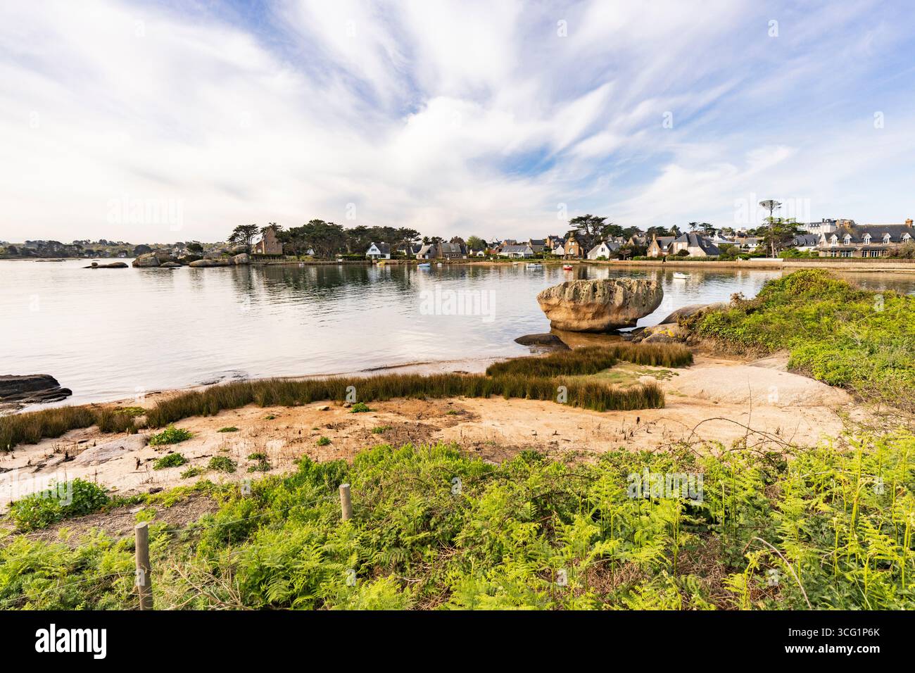 , Pink Granite Coast, Küstenabschnitt der nördlichen Bretagne zwischen Paimpol und Trebeurden, Frankreich, Bretagne Stockfoto